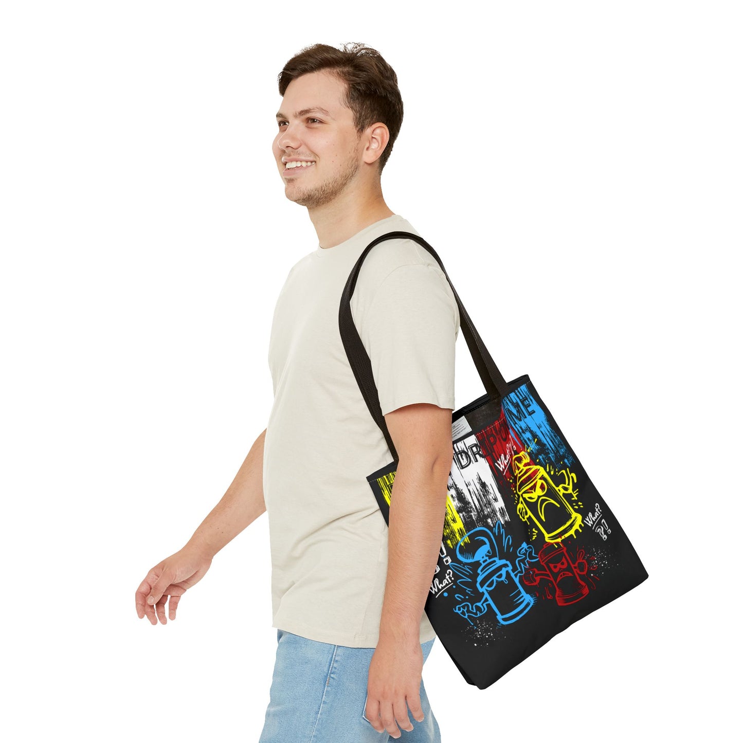 Don't Drip on Me Tote | Bold Graffiti Street Art Black Bag