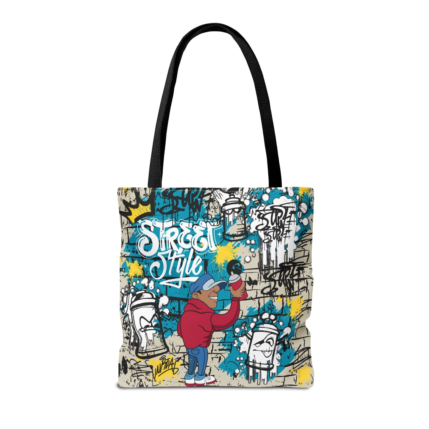 Urban Graffiti Tote | Black & Grey Streetwear Style