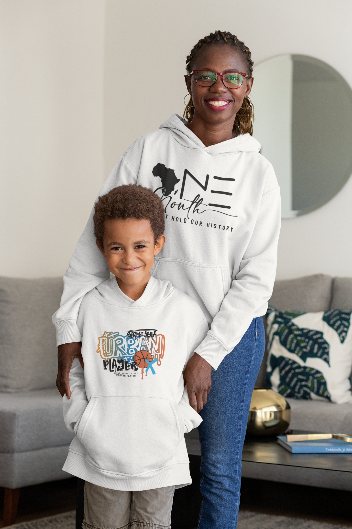 Graffiti Print Street Style Kid Hoodie - Trendy & Warm