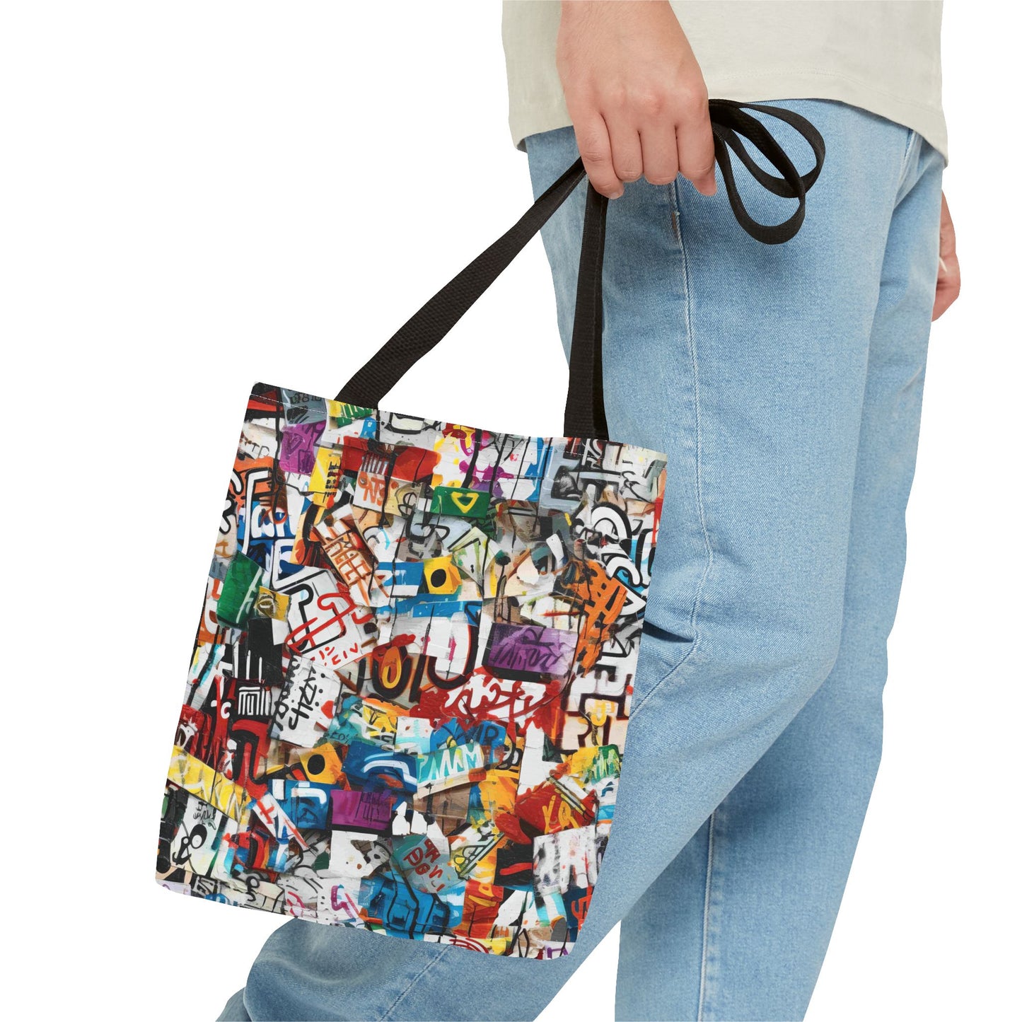 Graffiti Fashionista Tote | Bold Multicolor Street Style Bag - KismetWonders