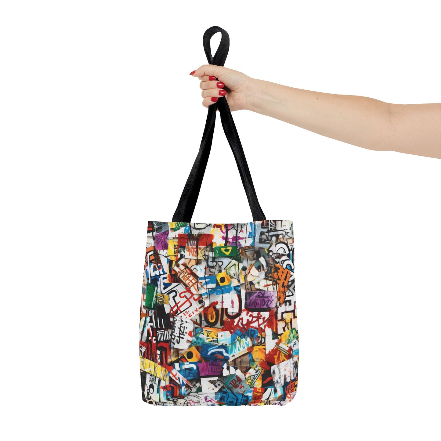 Graffiti Fashionista Tote | Bold Multicolor Street Style Bag - KismetWonders