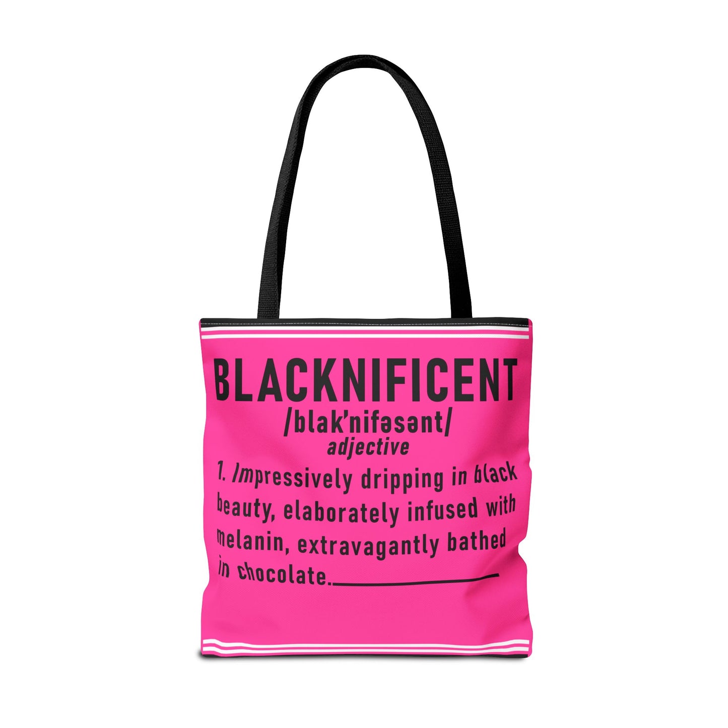 Blacknificent Tote Bag | Bold Pink Pride Statement - KismetWonders