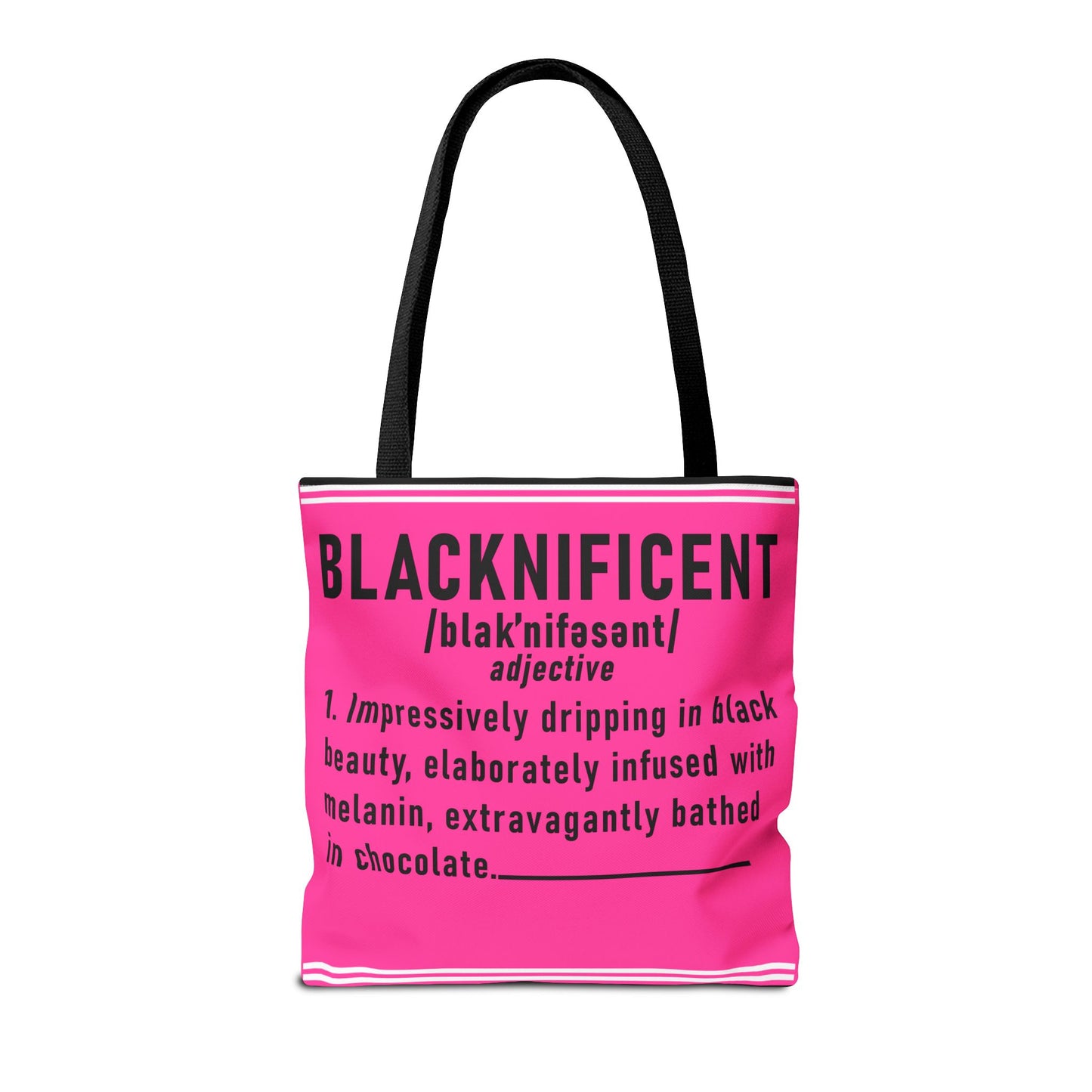 Blacknificent Tote Bag | Bold Pink Pride Statement - KismetWonders