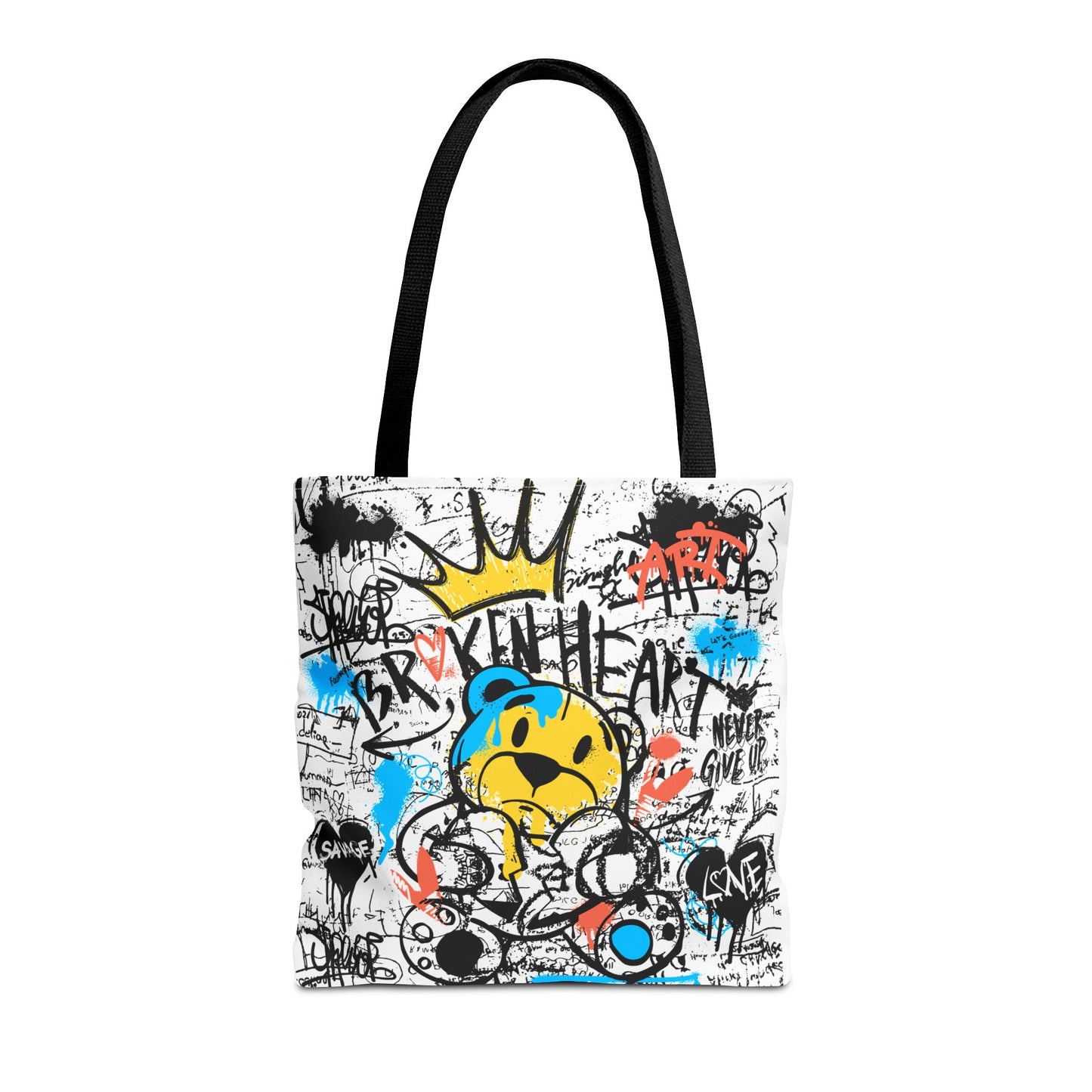 Broken Heart Graffiti Tote | Bold Street Style Accessory - KismetWonders