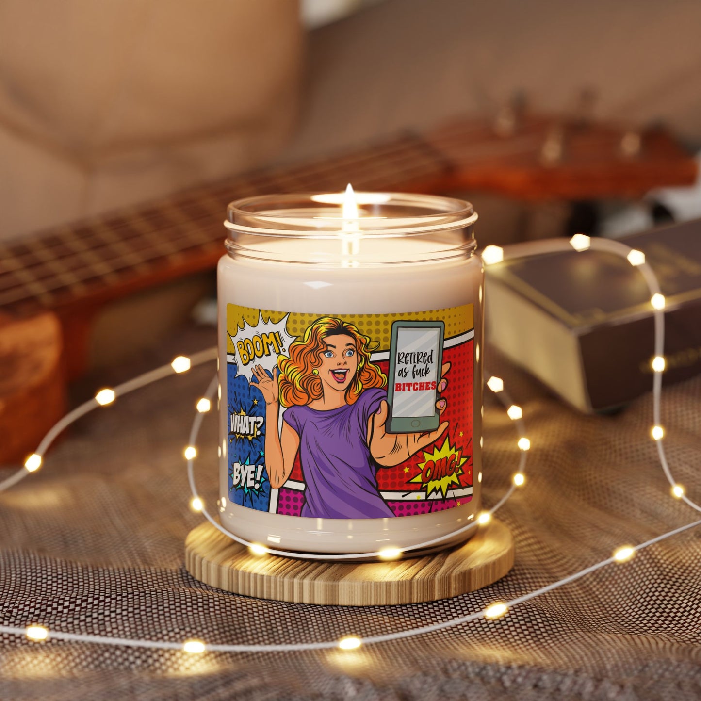Retired as Hell Scented Soy Candle - Fun & Playful Gift for Friends - KismetWonders