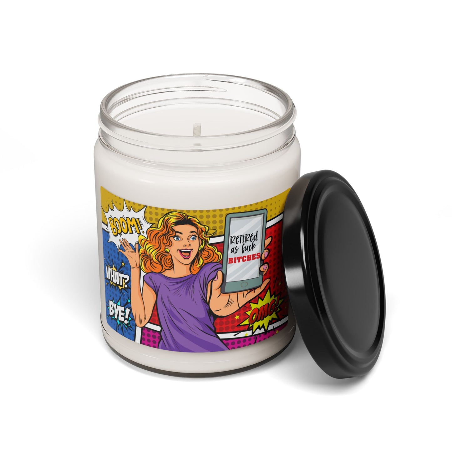 Retired as Hell Scented Soy Candle - Fun & Playful Gift for Friends - KismetWonders