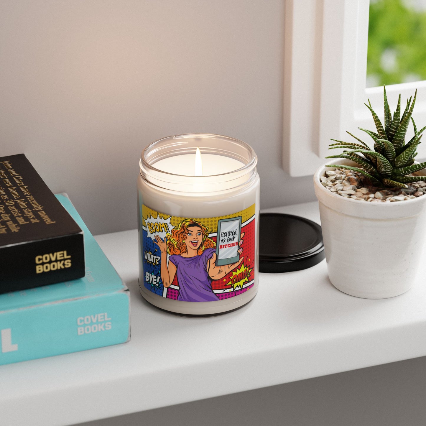 Retired as Hell Scented Soy Candle - Fun & Playful Gift for Friends - KismetWonders