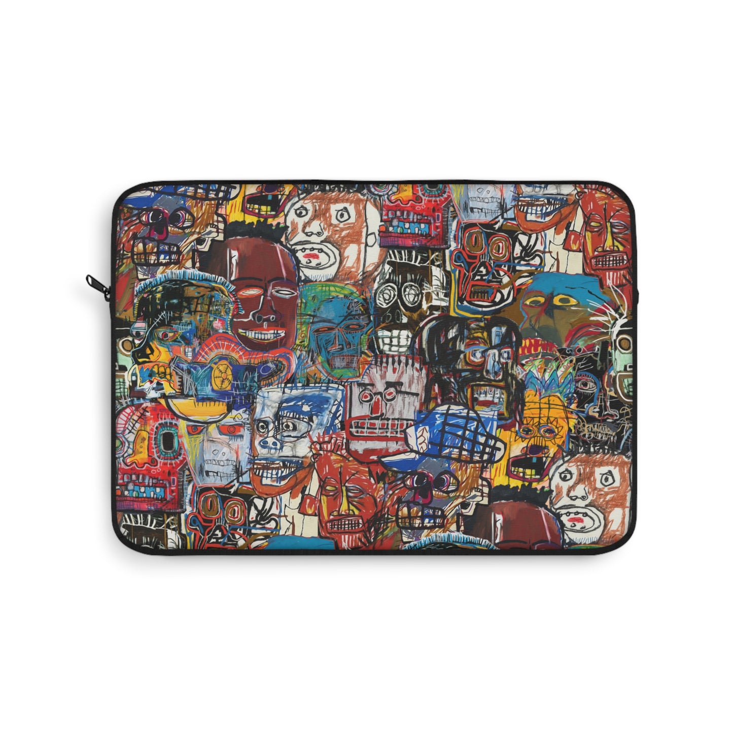 Basquiat-Inspired Laptop Sleeve | Graffiti Art Style Protective Case - KismetWonders