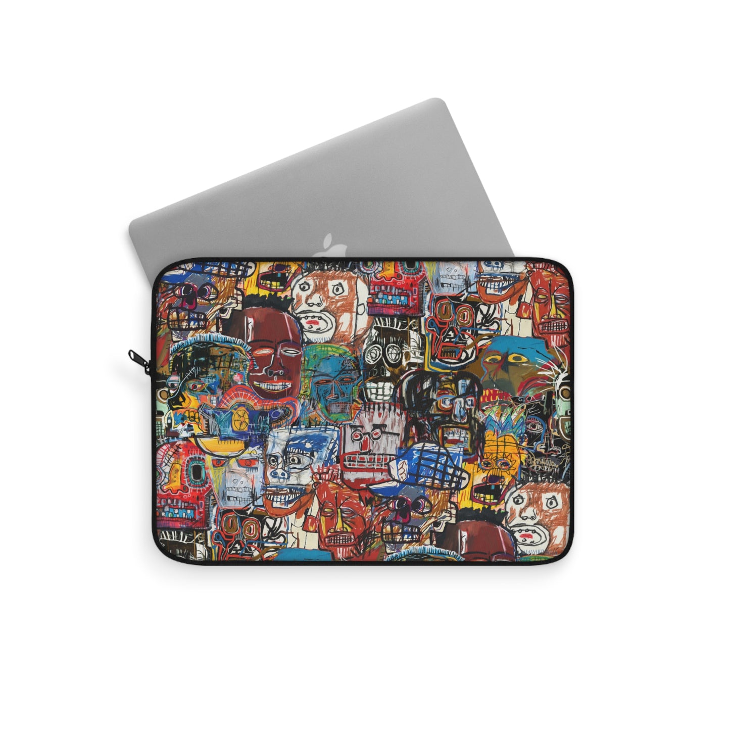 Basquiat-Inspired Laptop Sleeve | Graffiti Art Style Protective Case - KismetWonders