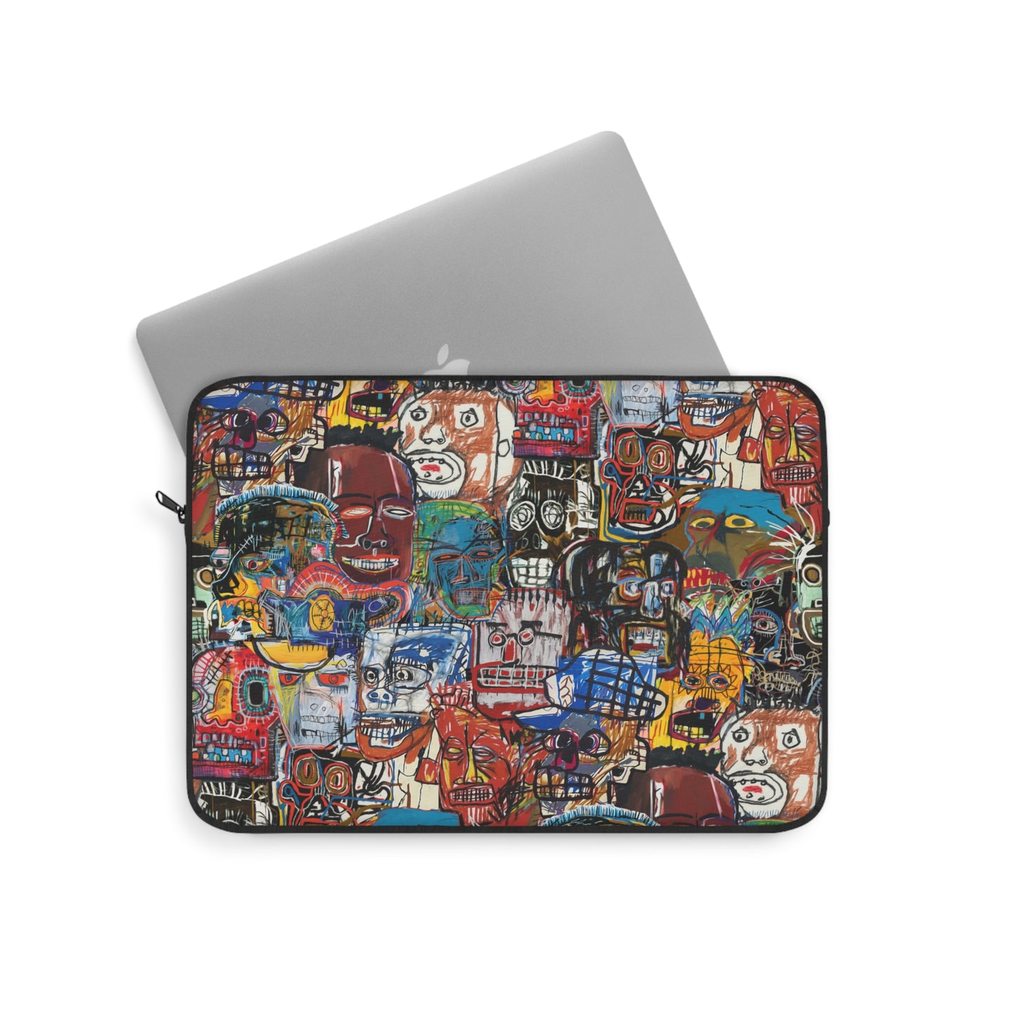 Basquiat-Inspired Laptop Sleeve | Graffiti Art Style Protective Case - KismetWonders