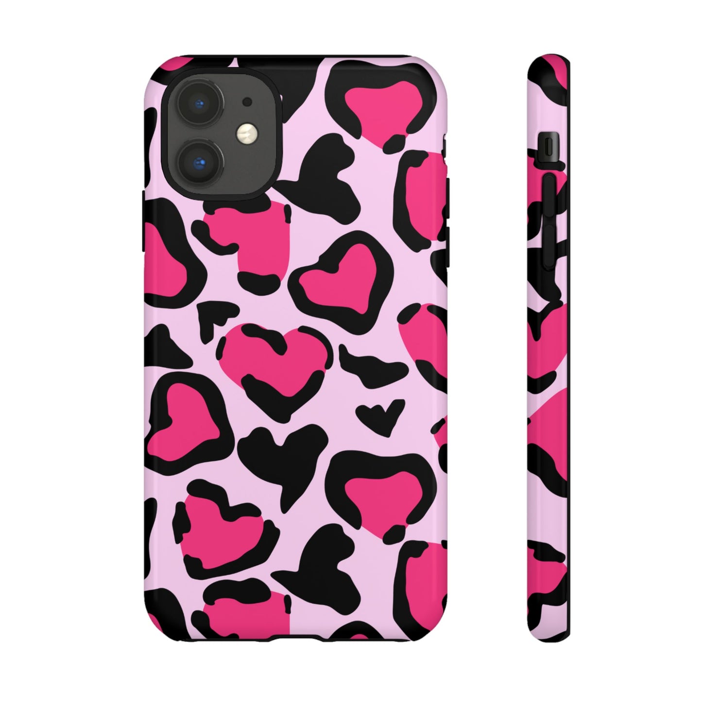 Wild Hearts Pink and Black Phone Case for iPhone and Samsung Galaxy - Season of Love Edition - KismetWonders