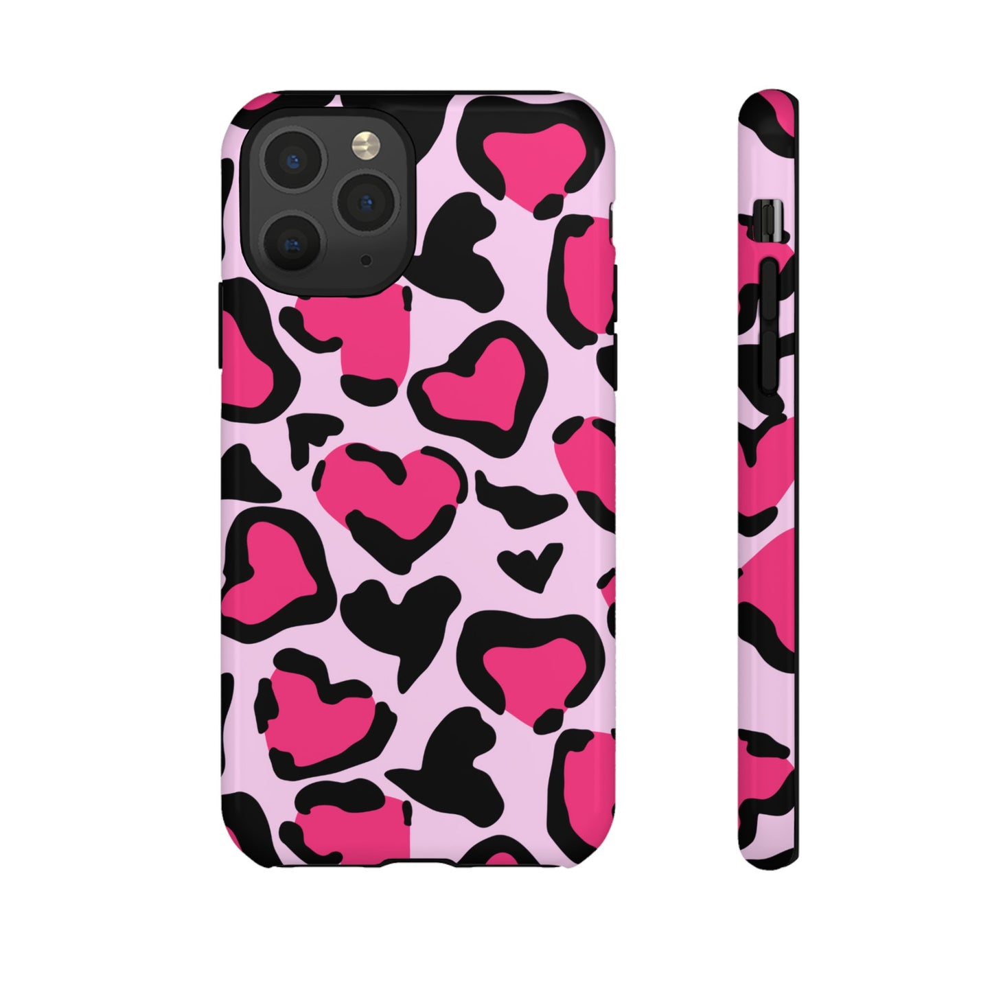 Wild Hearts Pink and Black Phone Case for iPhone and Samsung Galaxy - Season of Love Edition - KismetWonders