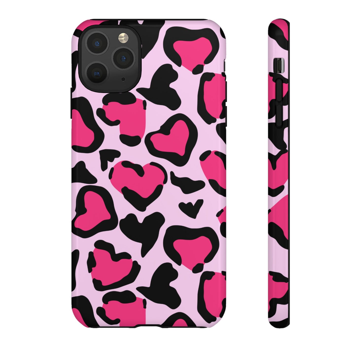 Wild Hearts Pink and Black Phone Case for iPhone and Samsung Galaxy - Season of Love Edition - KismetWonders