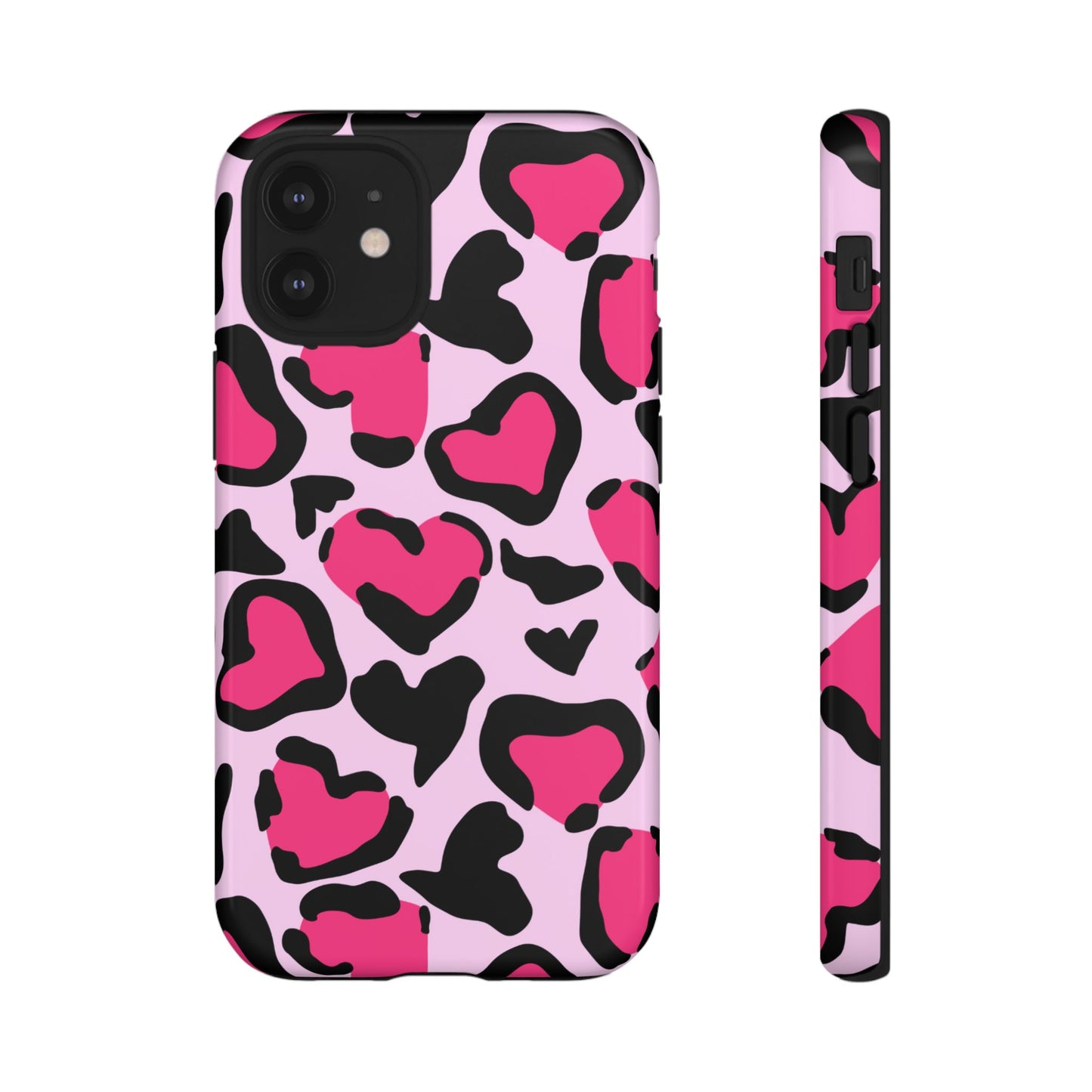 Wild Hearts Pink and Black Phone Case for iPhone and Samsung Galaxy - Season of Love Edition - KismetWonders