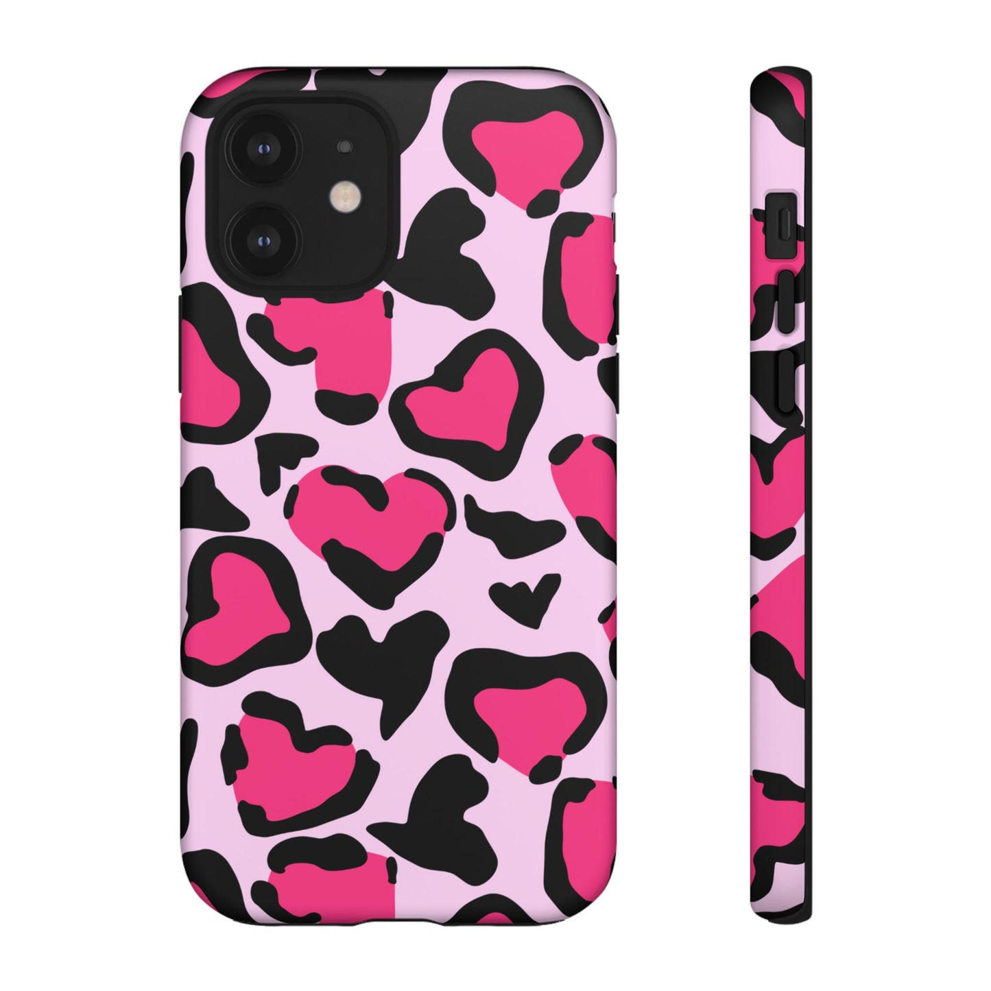 Wild Hearts Pink and Black Phone Case for iPhone and Samsung Galaxy - Season of Love Edition - KismetWonders