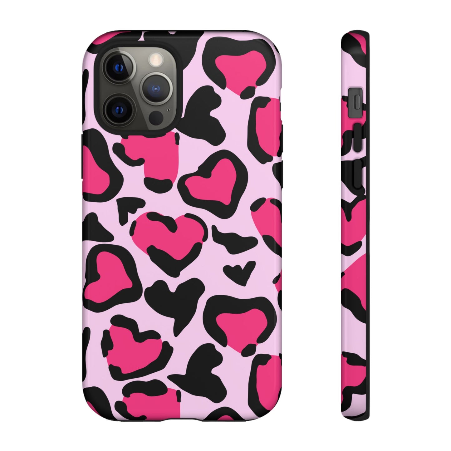 Wild Hearts Pink and Black Phone Case for iPhone and Samsung Galaxy - Season of Love Edition - KismetWonders