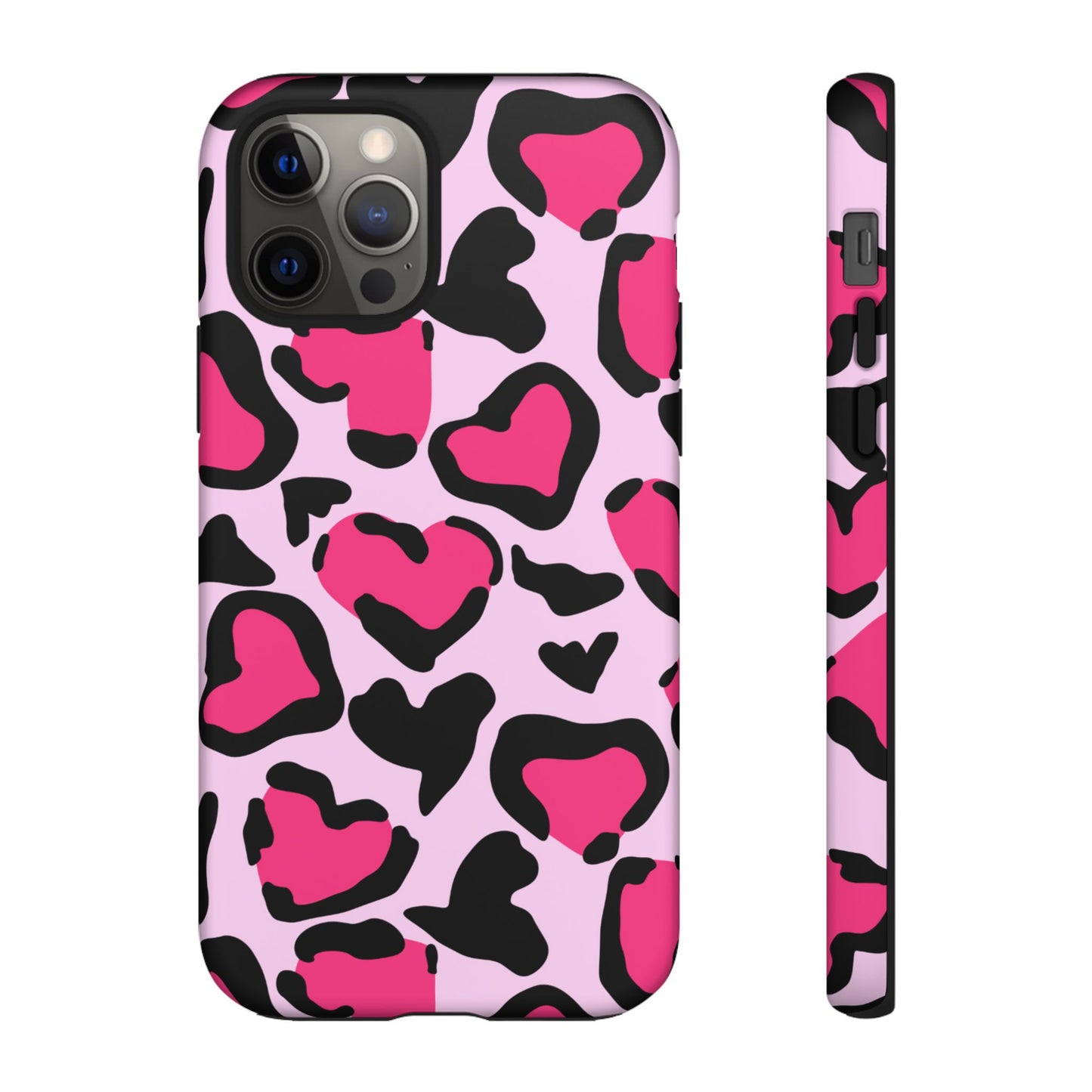 Wild Hearts Pink and Black Phone Case for iPhone and Samsung Galaxy - Season of Love Edition - KismetWonders