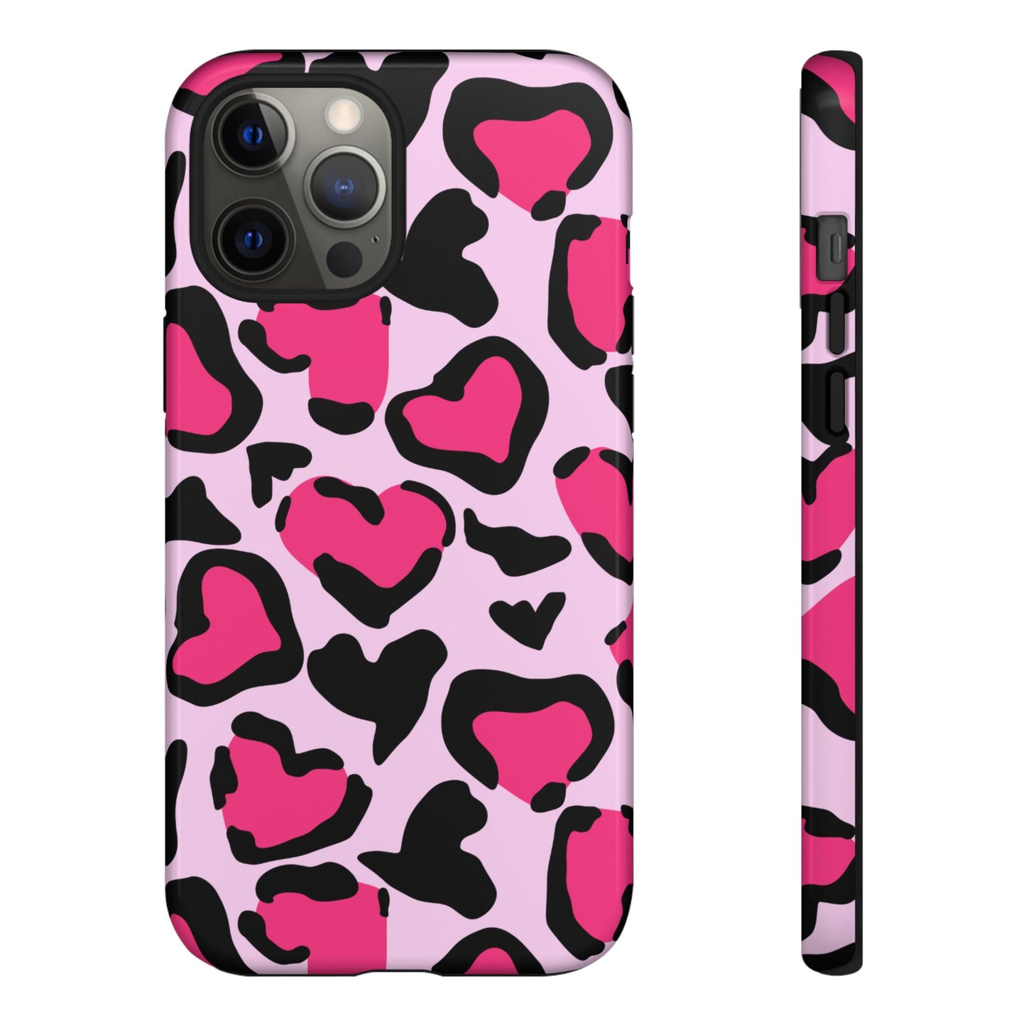 Wild Hearts Pink and Black Phone Case for iPhone and Samsung Galaxy - Season of Love Edition - KismetWonders