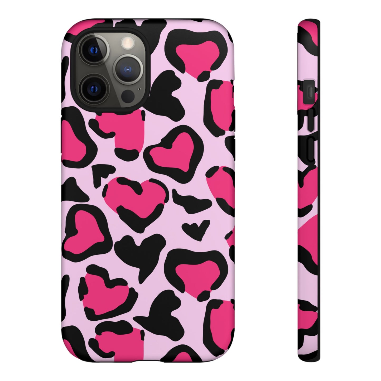 Wild Hearts Pink and Black Phone Case for iPhone and Samsung Galaxy - Season of Love Edition - KismetWonders