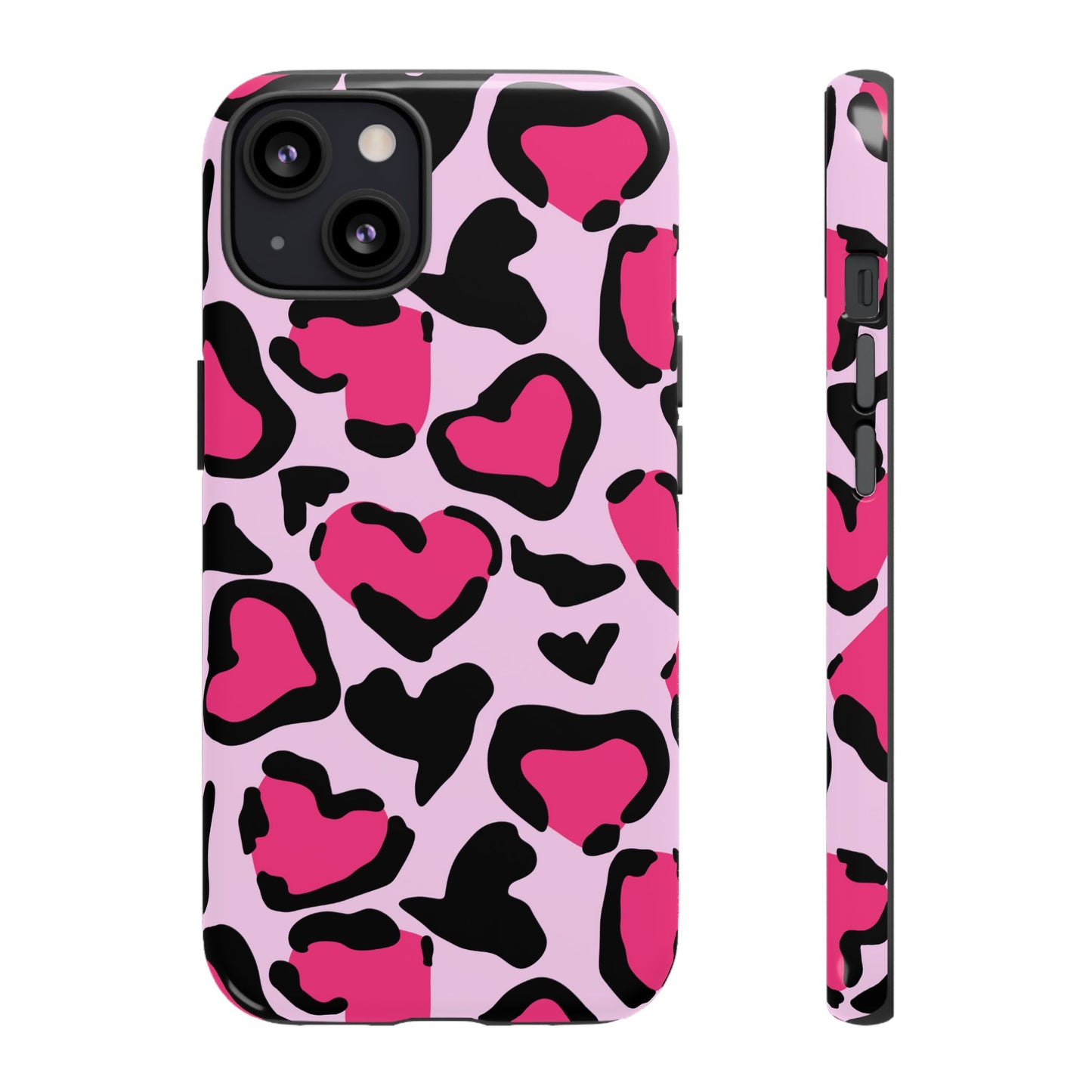 Wild Hearts Pink and Black Phone Case for iPhone and Samsung Galaxy - Season of Love Edition - KismetWonders
