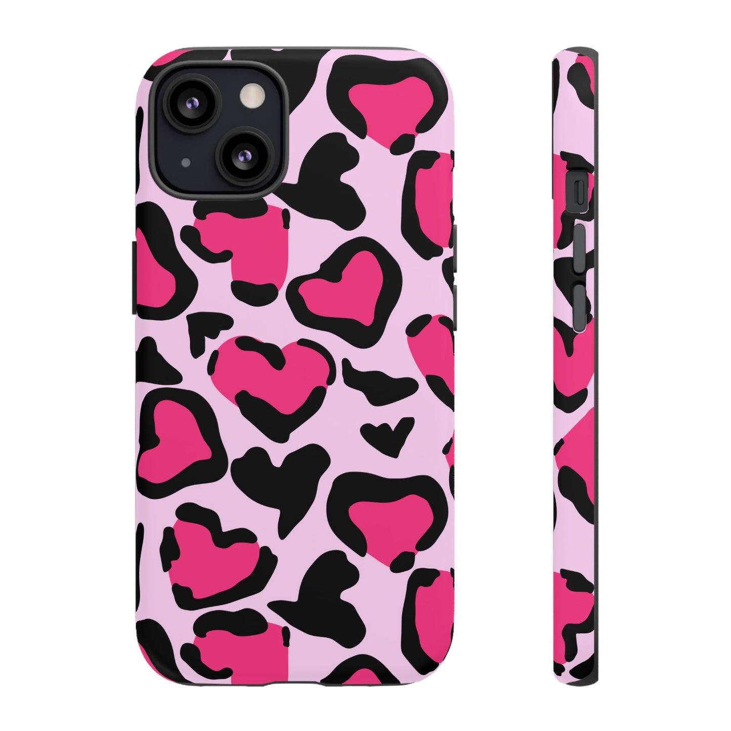 Wild Hearts Pink and Black Phone Case for iPhone and Samsung Galaxy - Season of Love Edition - KismetWonders