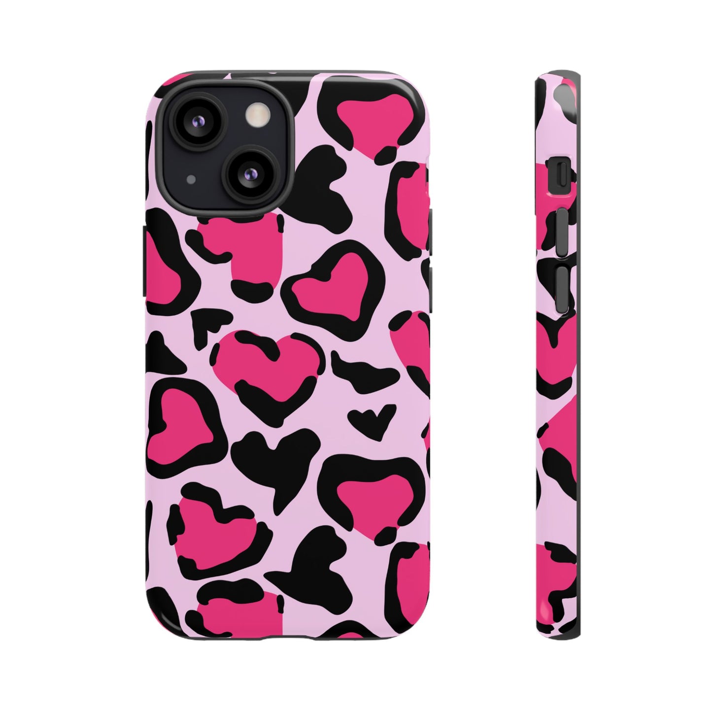 Wild Hearts Pink and Black Phone Case for iPhone and Samsung Galaxy - Season of Love Edition - KismetWonders