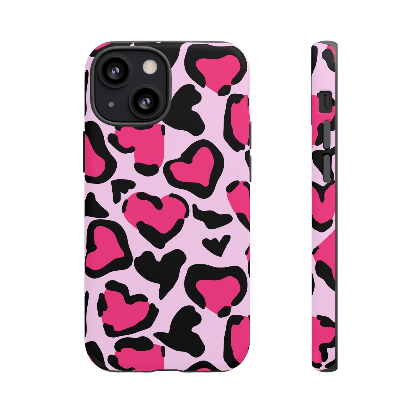 Wild Hearts Pink and Black Phone Case for iPhone and Samsung Galaxy - Season of Love Edition - KismetWonders