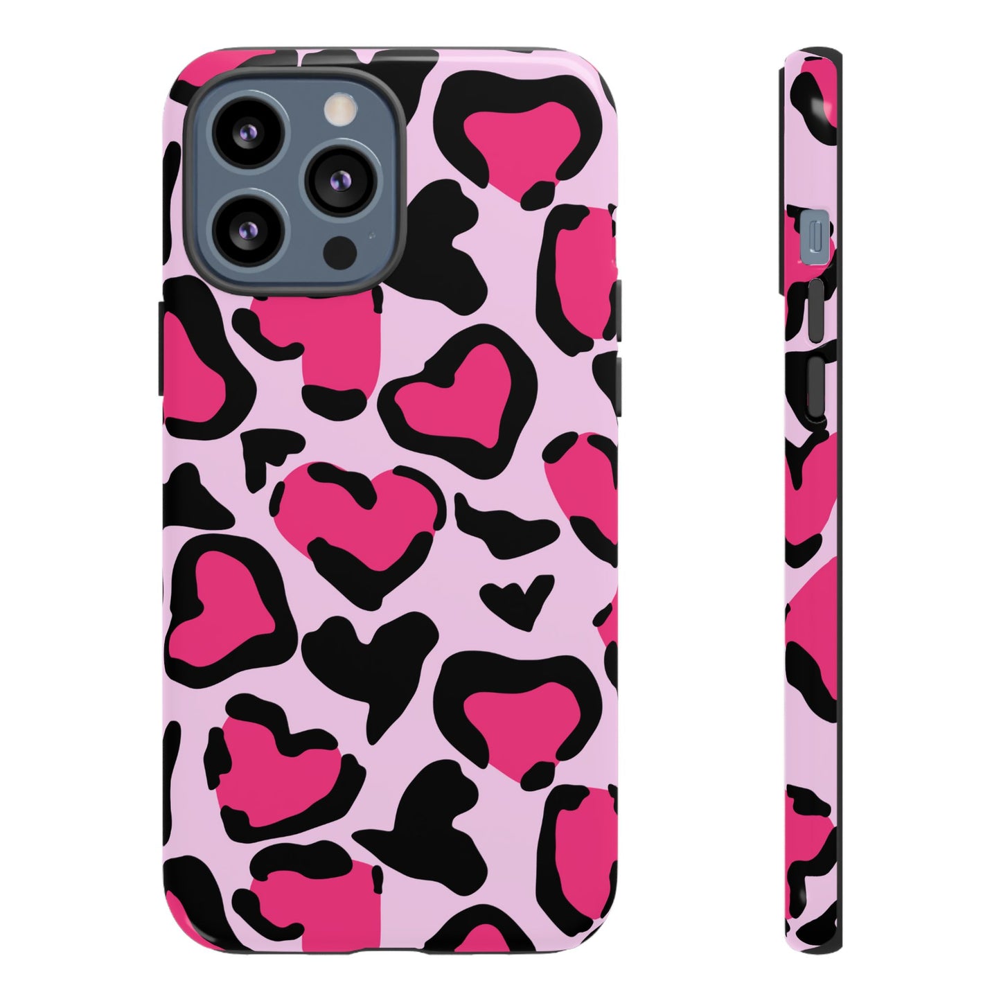 Wild Hearts Pink and Black Phone Case for iPhone and Samsung Galaxy - Season of Love Edition - KismetWonders