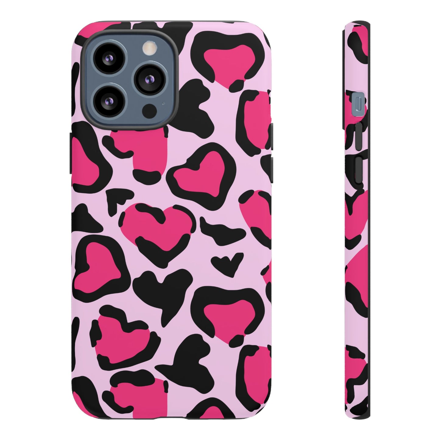 Wild Hearts Pink and Black Phone Case for iPhone and Samsung Galaxy - Season of Love Edition - KismetWonders
