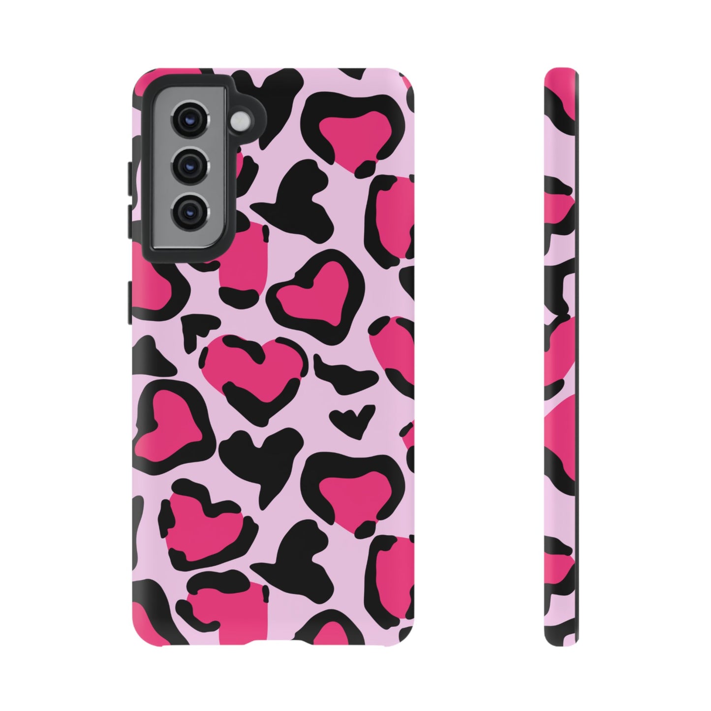 Wild Hearts Pink and Black Phone Case for iPhone and Samsung Galaxy - Season of Love Edition - KismetWonders