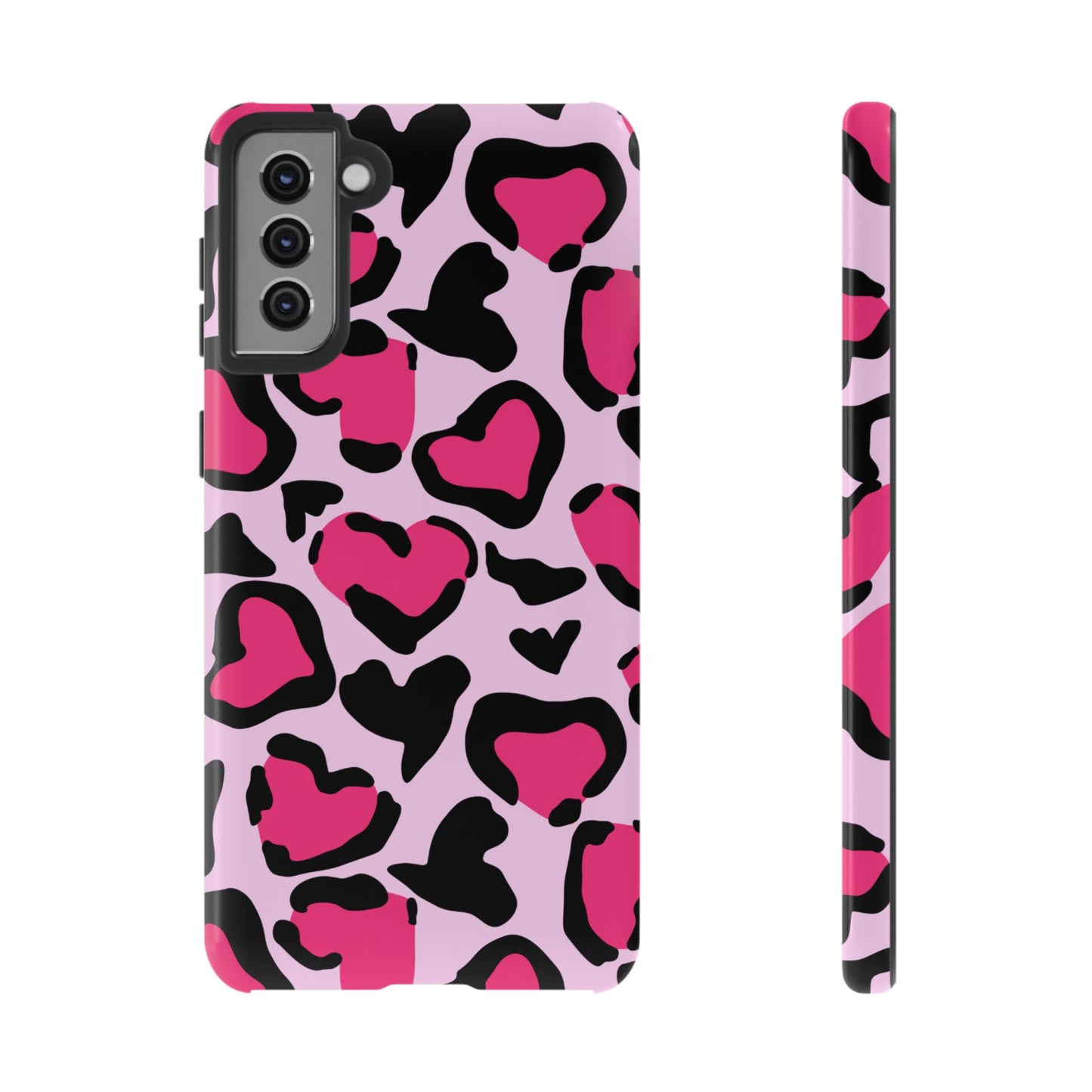Wild Hearts Pink and Black Phone Case for iPhone and Samsung Galaxy - Season of Love Edition - KismetWonders