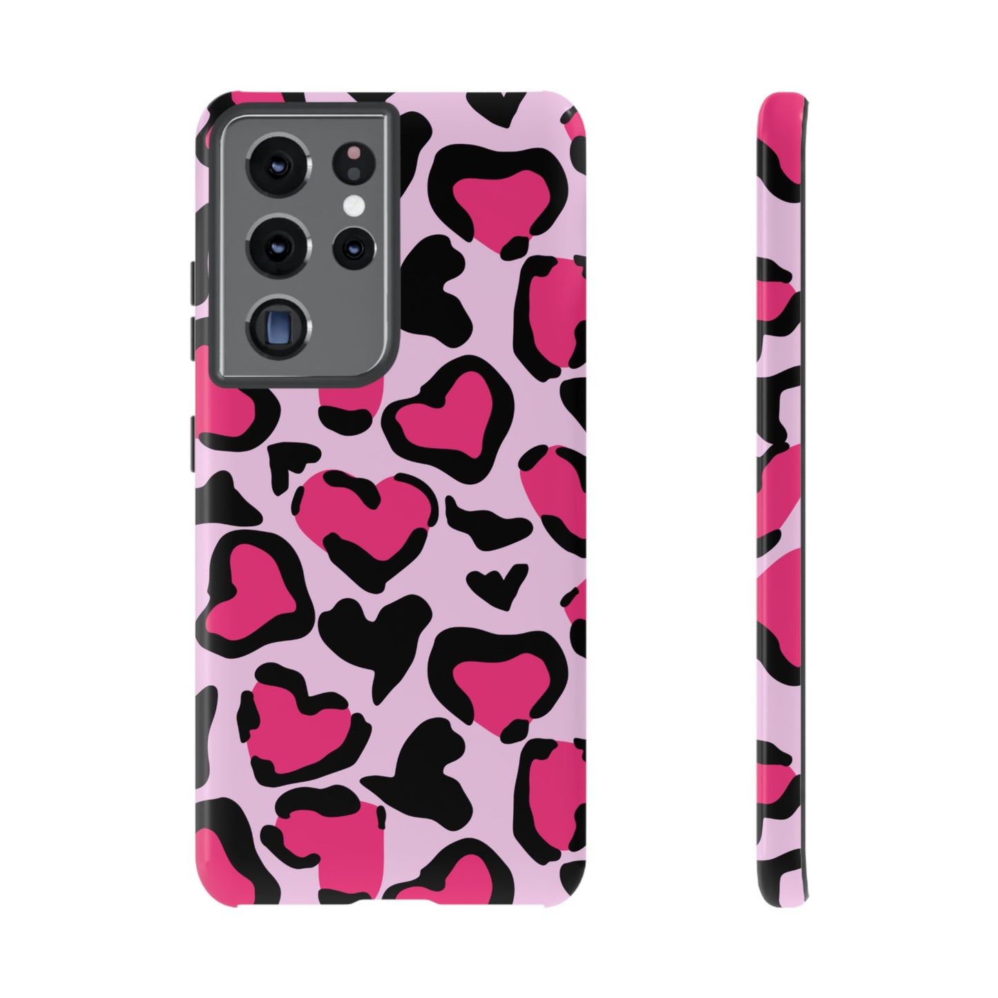 Wild Hearts Pink and Black Phone Case for iPhone and Samsung Galaxy - Season of Love Edition - KismetWonders