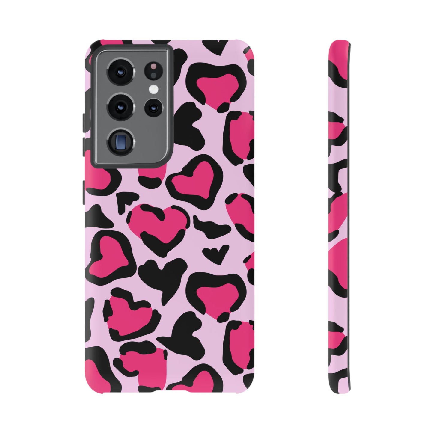 Wild Hearts Pink and Black Phone Case for iPhone and Samsung Galaxy - Season of Love Edition - KismetWonders