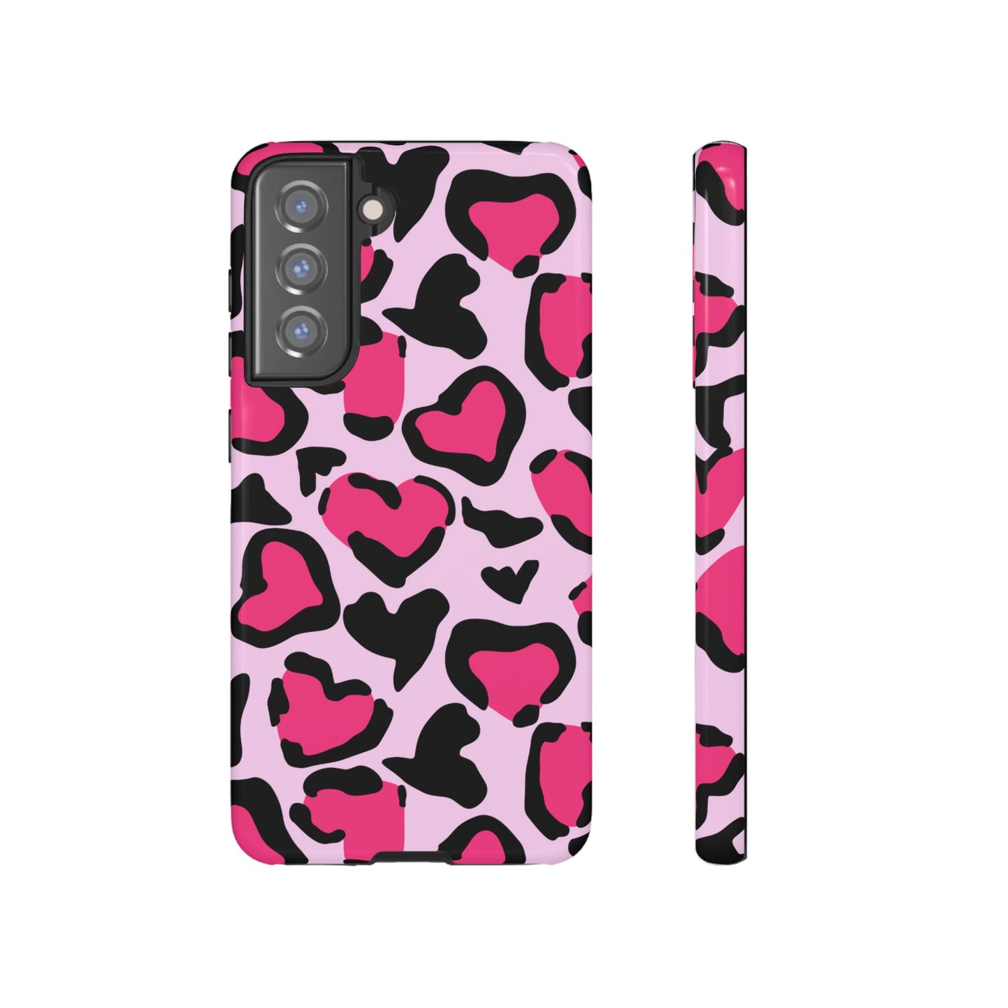 Wild Hearts Pink and Black Phone Case for iPhone and Samsung Galaxy - Season of Love Edition - KismetWonders
