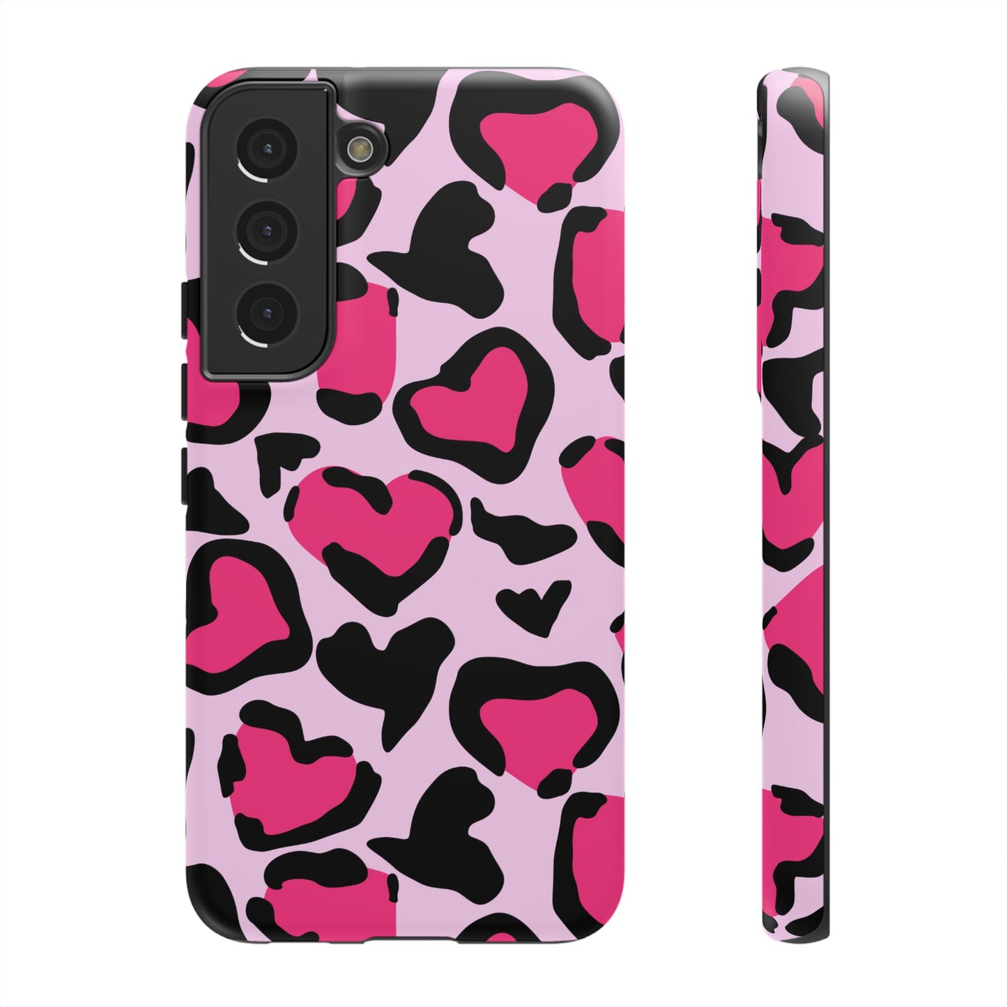 Wild Hearts Pink and Black Phone Case for iPhone and Samsung Galaxy - Season of Love Edition - KismetWonders
