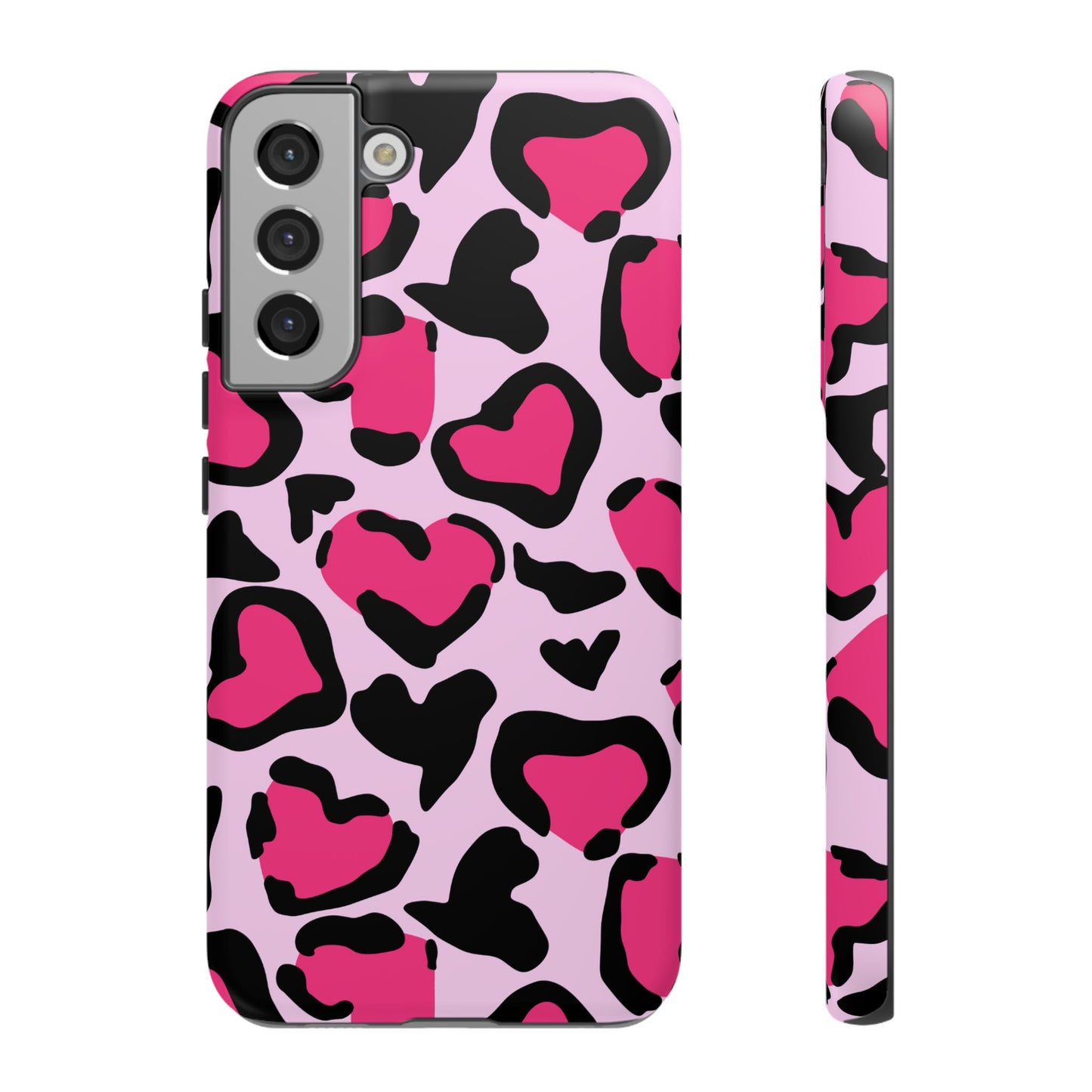 Wild Hearts Pink and Black Phone Case for iPhone and Samsung Galaxy - Season of Love Edition - KismetWonders