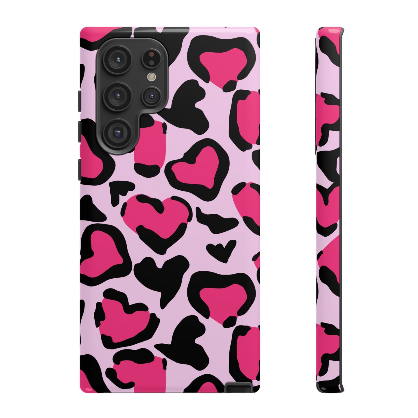Wild Hearts Pink and Black Phone Case for iPhone and Samsung Galaxy - Season of Love Edition - KismetWonders