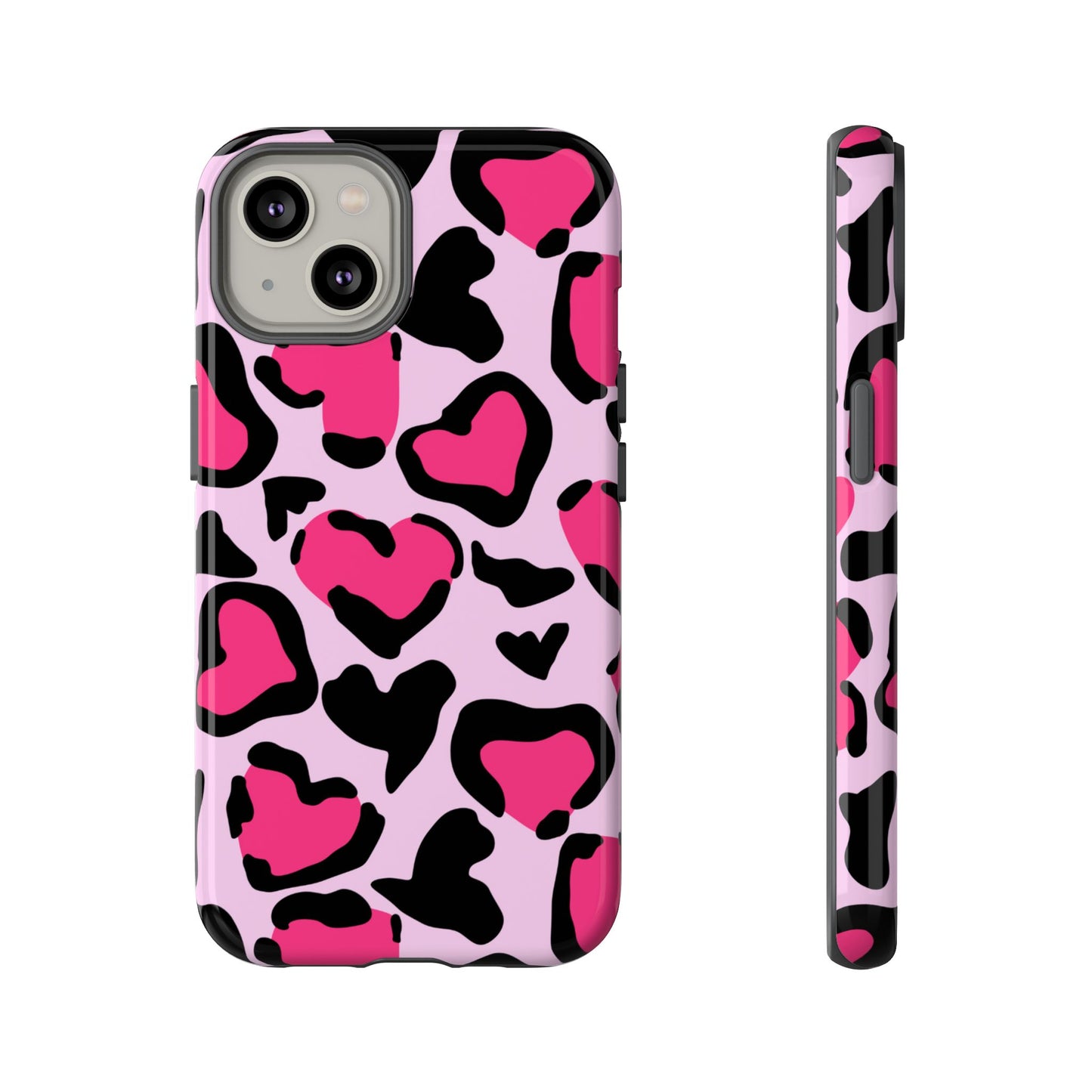 Wild Hearts Pink and Black Phone Case for iPhone and Samsung Galaxy - Season of Love Edition - KismetWonders
