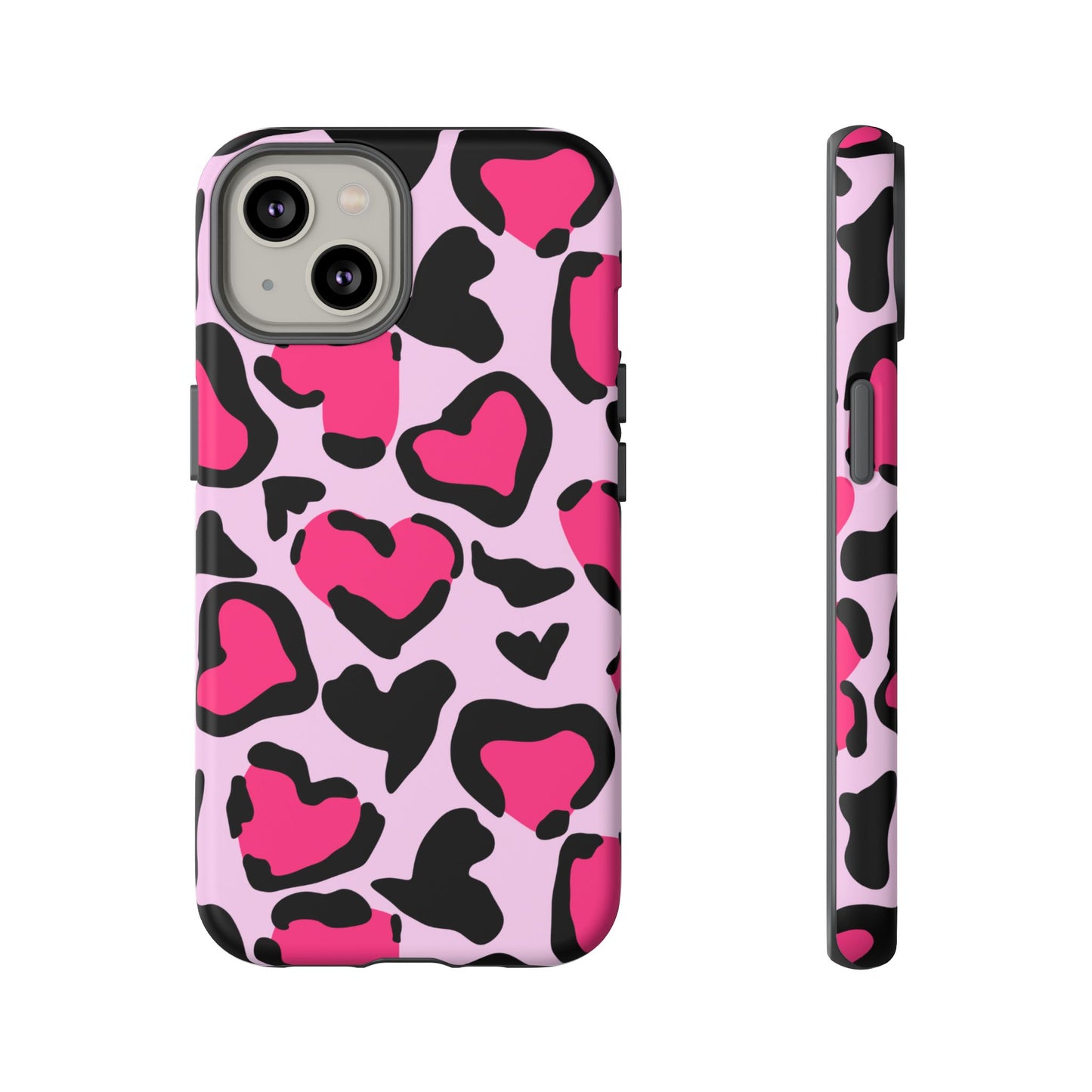Wild Hearts Pink and Black Phone Case for iPhone and Samsung Galaxy - Season of Love Edition - KismetWonders