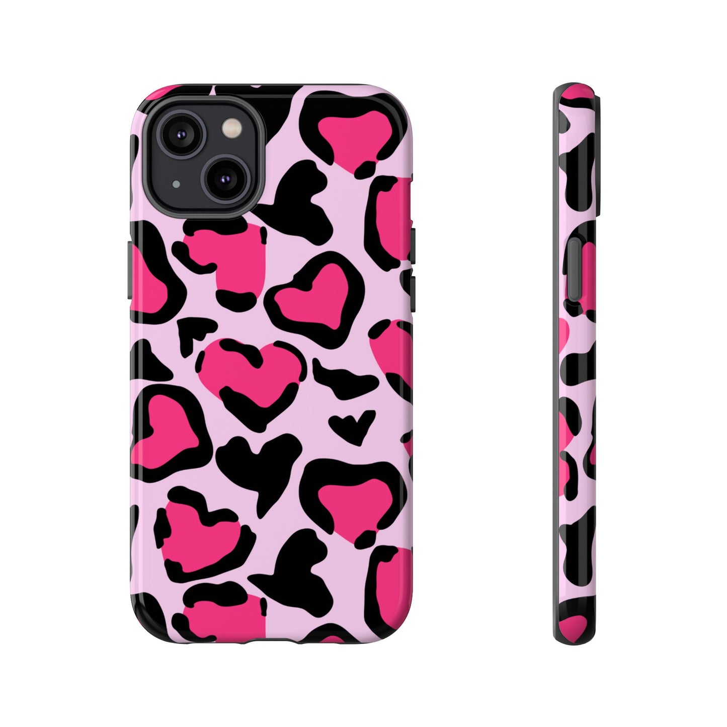 Wild Hearts Pink and Black Phone Case for iPhone and Samsung Galaxy - Season of Love Edition - KismetWonders