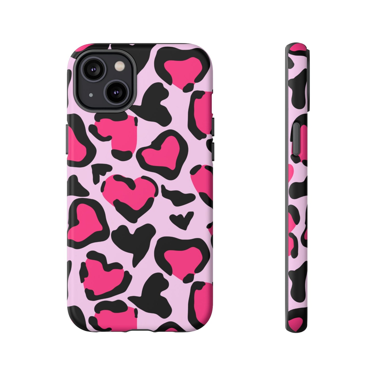 Wild Hearts Pink and Black Phone Case for iPhone and Samsung Galaxy - Season of Love Edition - KismetWonders