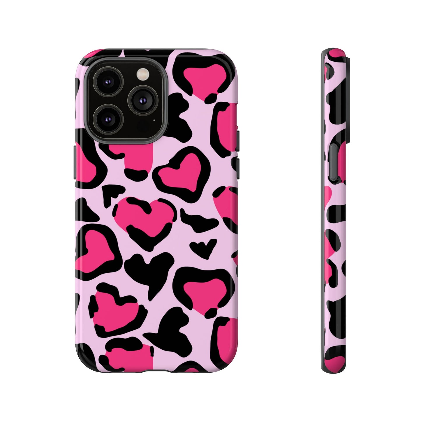 Wild Hearts Pink and Black Phone Case for iPhone and Samsung Galaxy - Season of Love Edition - KismetWonders