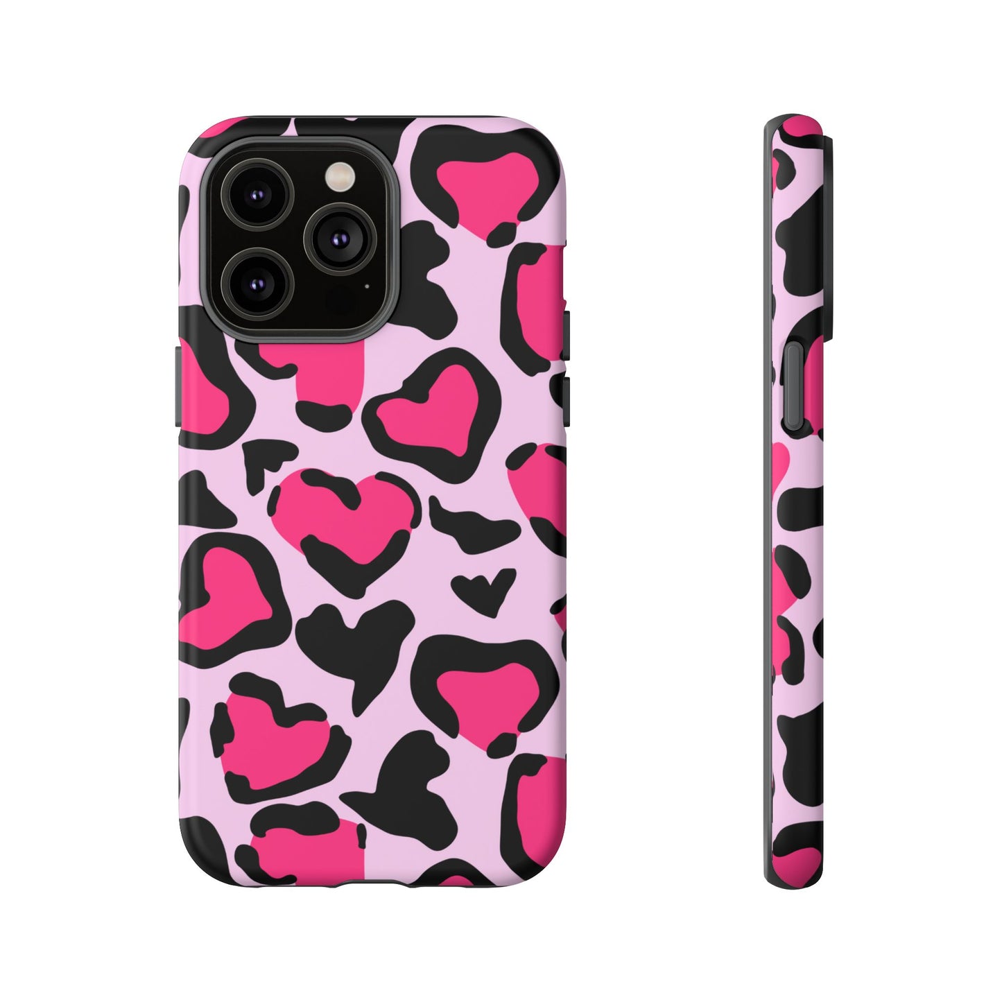 Wild Hearts Pink and Black Phone Case for iPhone and Samsung Galaxy - Season of Love Edition - KismetWonders