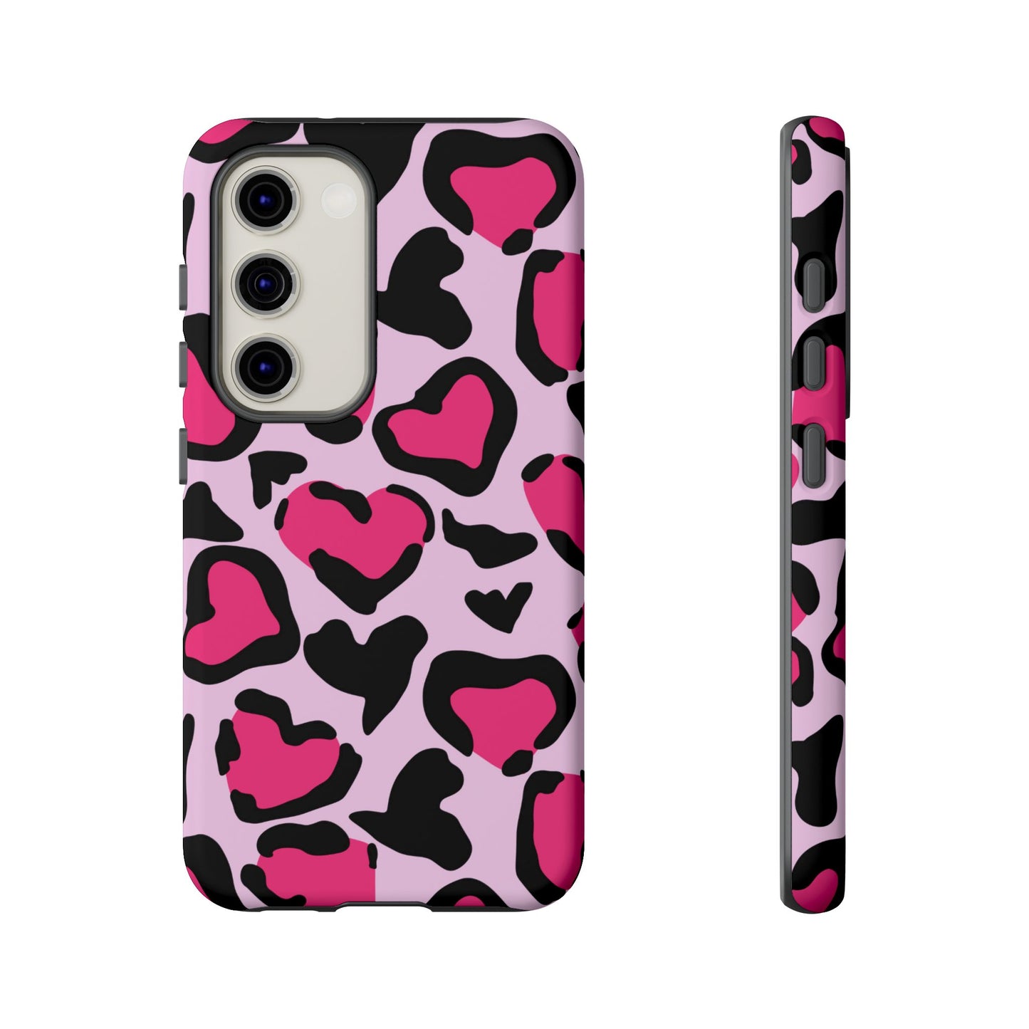 Wild Hearts Pink and Black Phone Case for iPhone and Samsung Galaxy - Season of Love Edition - KismetWonders
