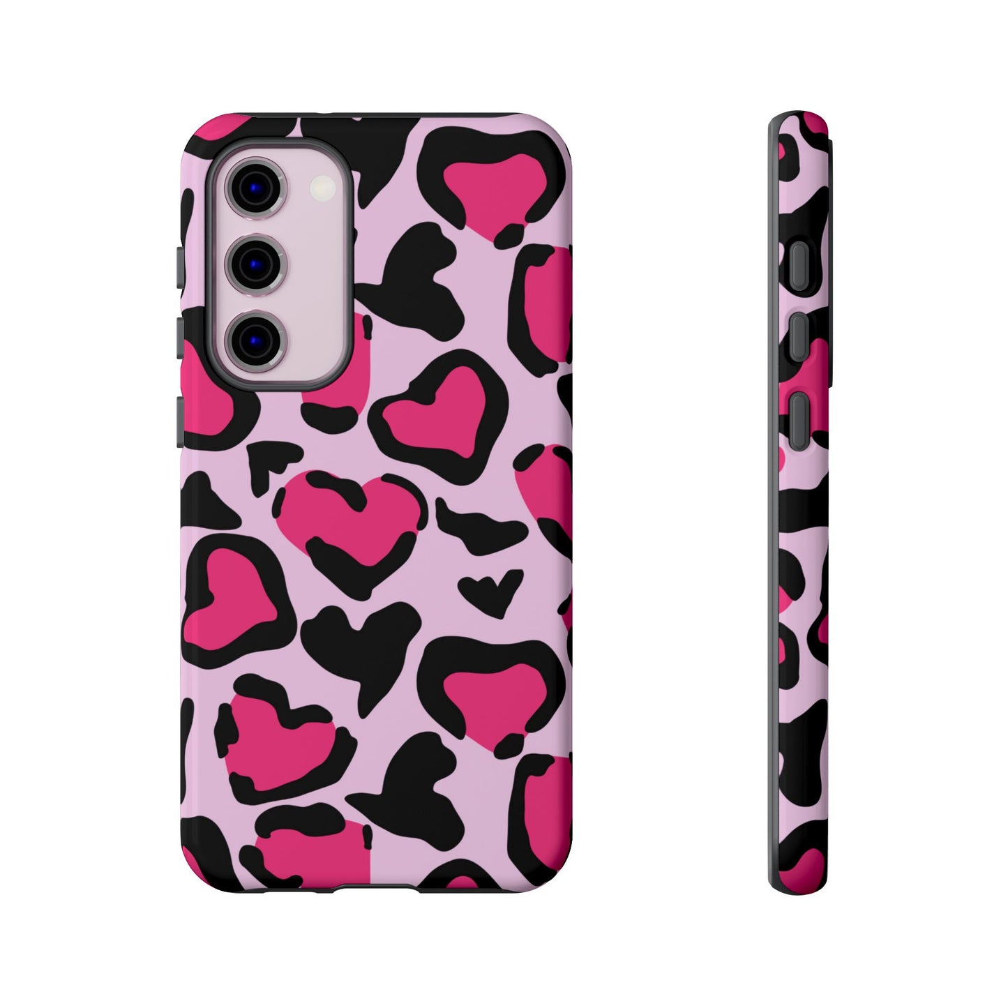 Wild Hearts Pink and Black Phone Case for iPhone and Samsung Galaxy - Season of Love Edition - KismetWonders