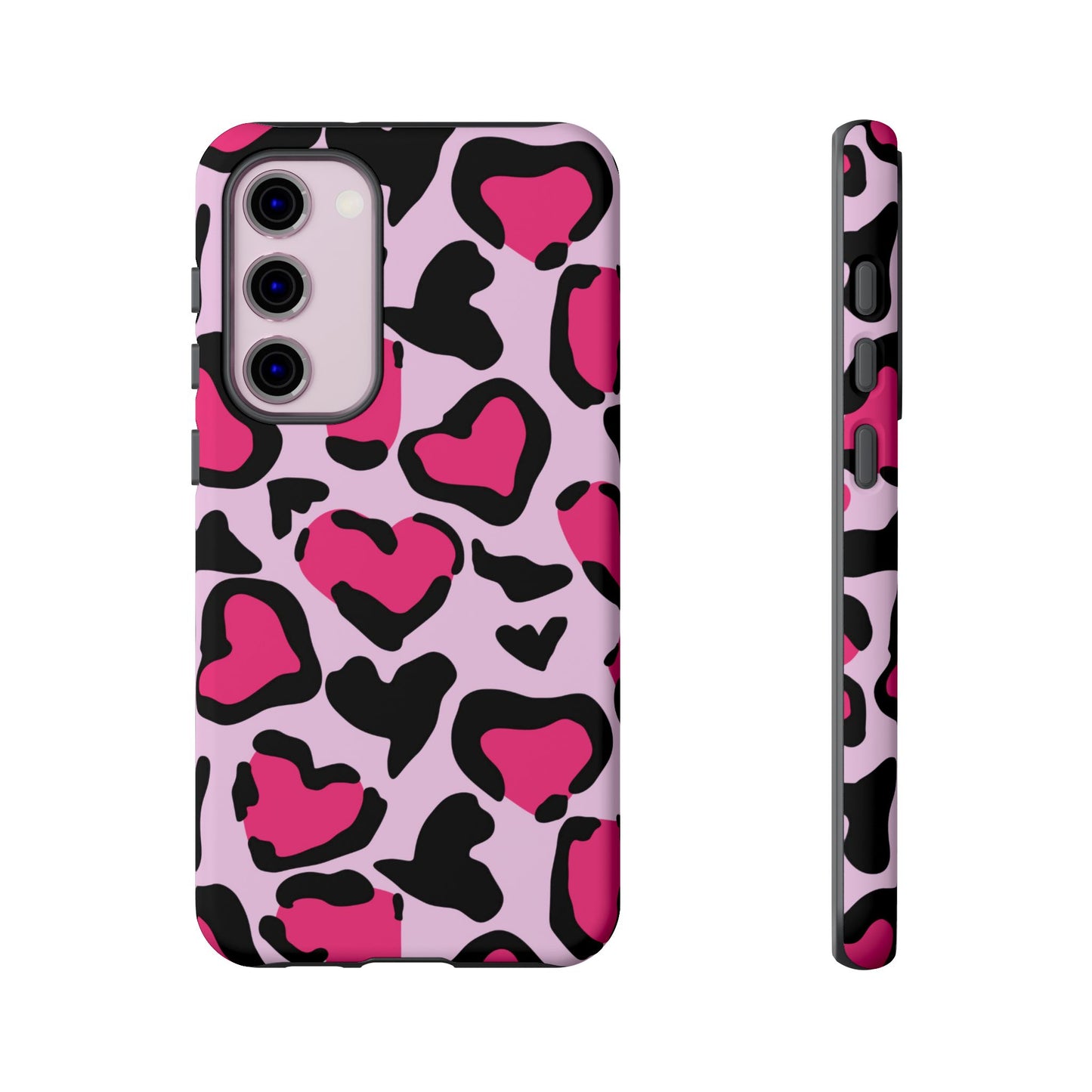 Wild Hearts Pink and Black Phone Case for iPhone and Samsung Galaxy - Season of Love Edition - KismetWonders