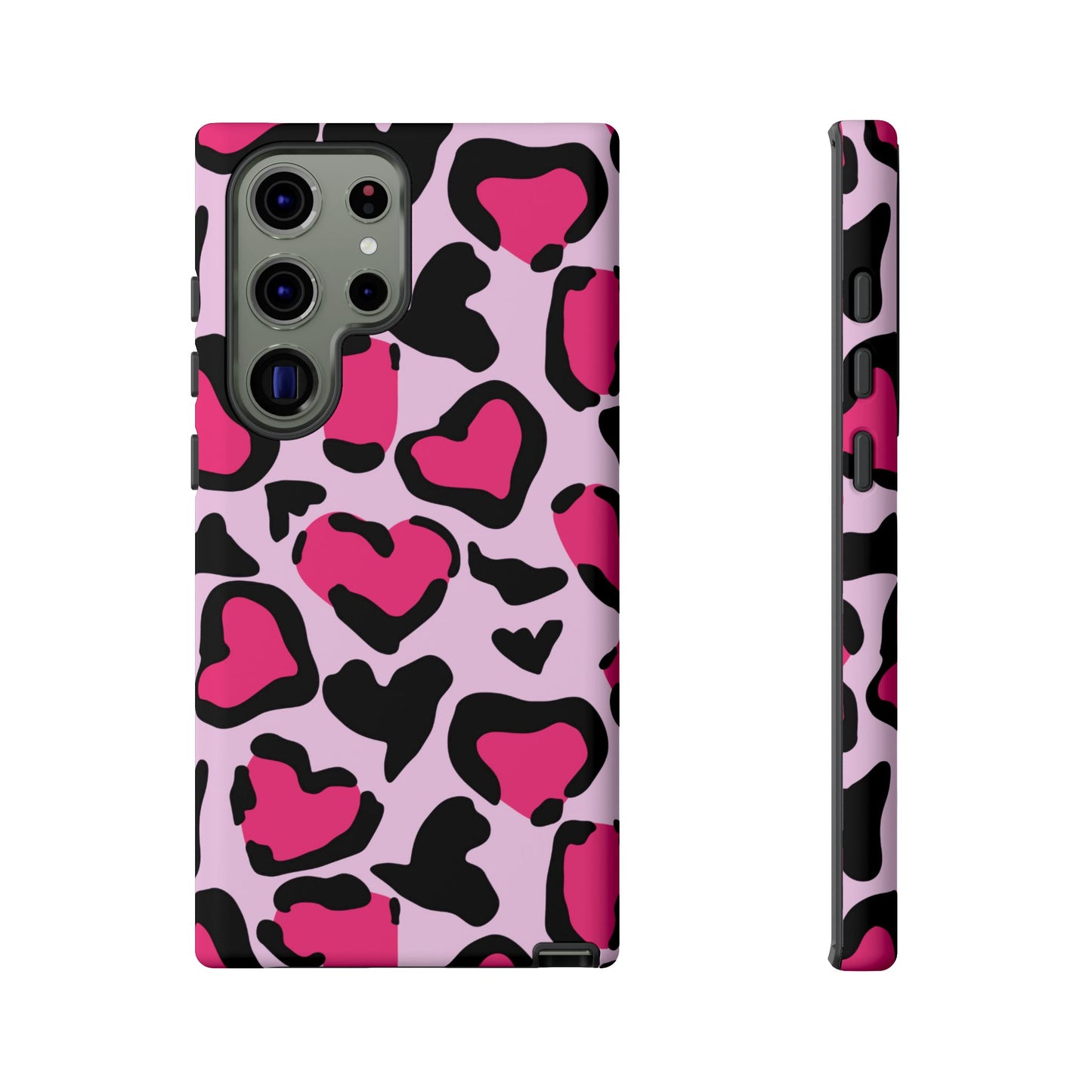 Wild Hearts Pink and Black Phone Case for iPhone and Samsung Galaxy - Season of Love Edition - KismetWonders