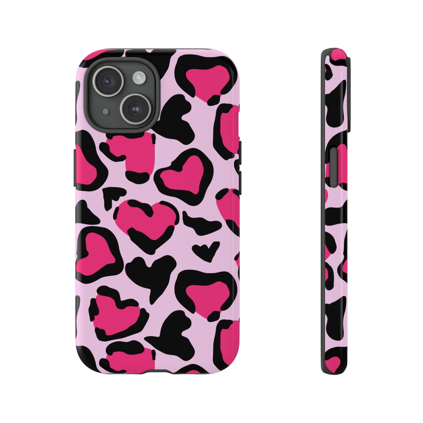 Wild Hearts Pink and Black Phone Case for iPhone and Samsung Galaxy - Season of Love Edition - KismetWonders