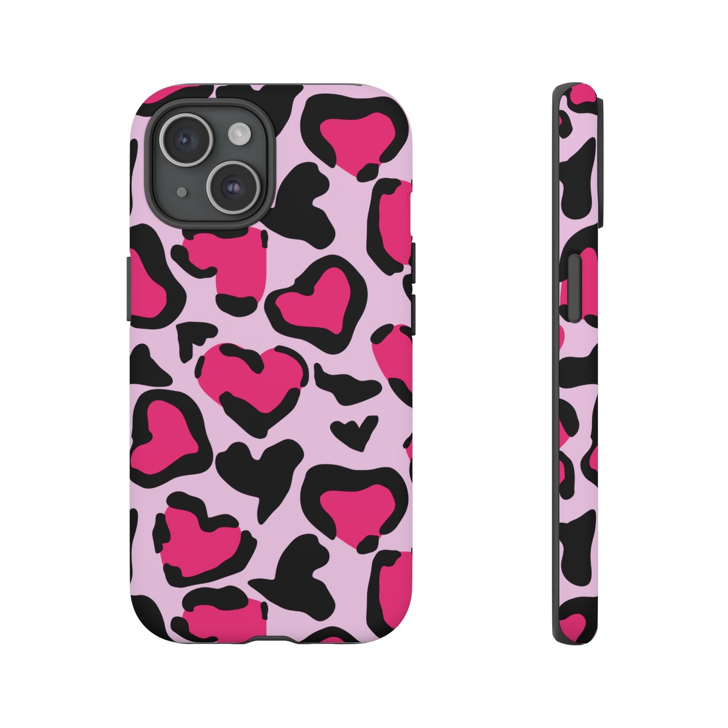 Wild Hearts Pink and Black Phone Case for iPhone and Samsung Galaxy - Season of Love Edition - KismetWonders