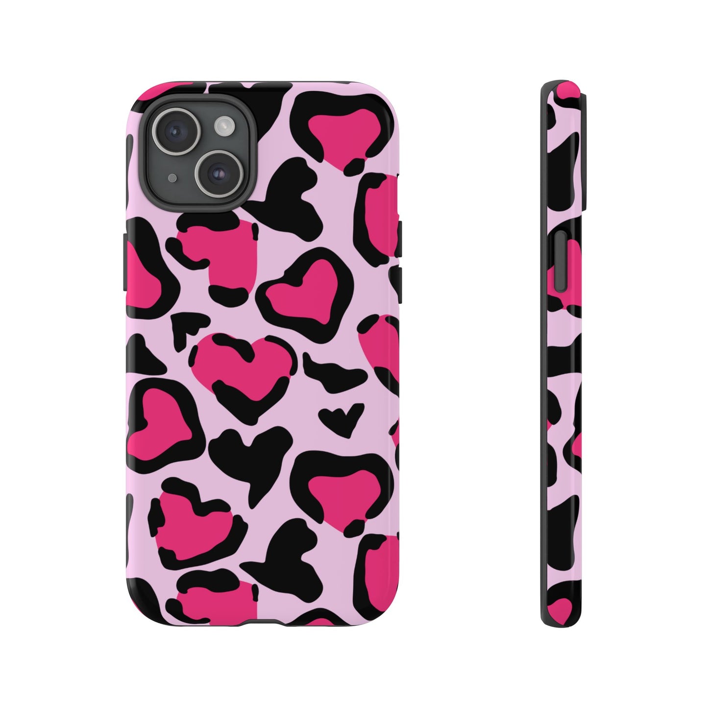 Wild Hearts Pink and Black Phone Case for iPhone and Samsung Galaxy - Season of Love Edition - KismetWonders